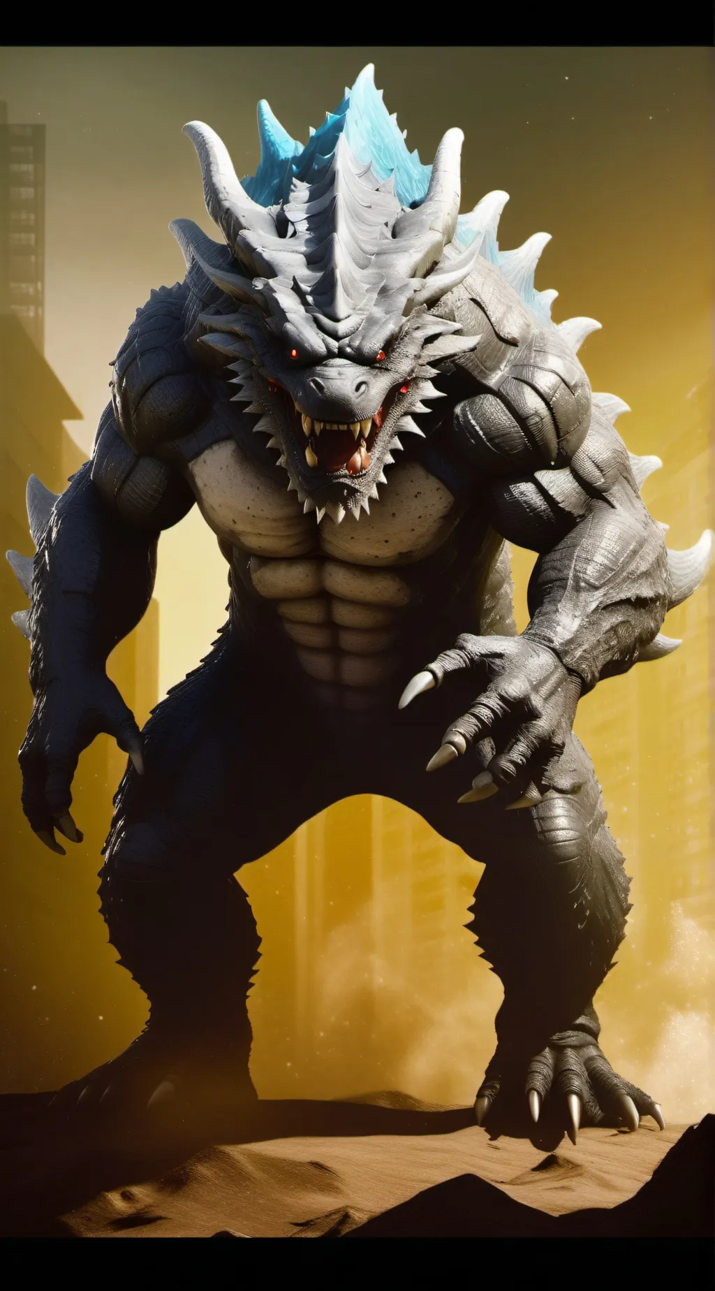 ai character: Kaiju number 8 background