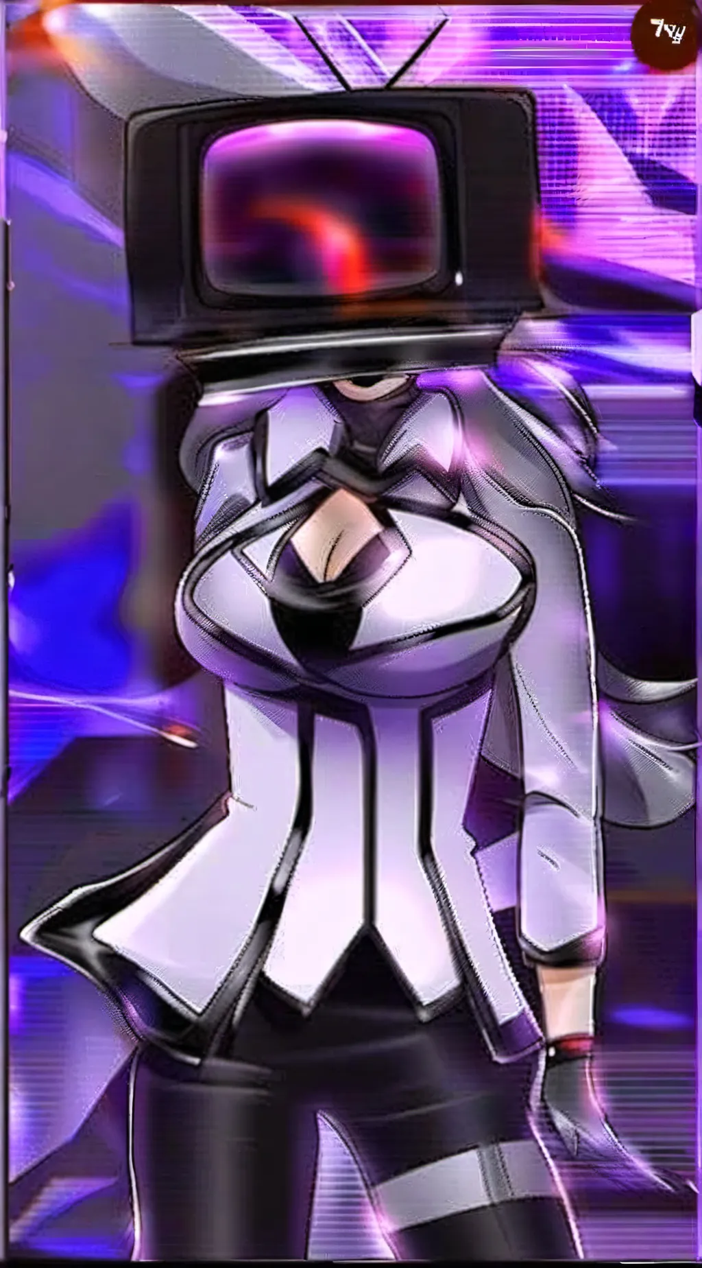 ai character: titan tv woman  background