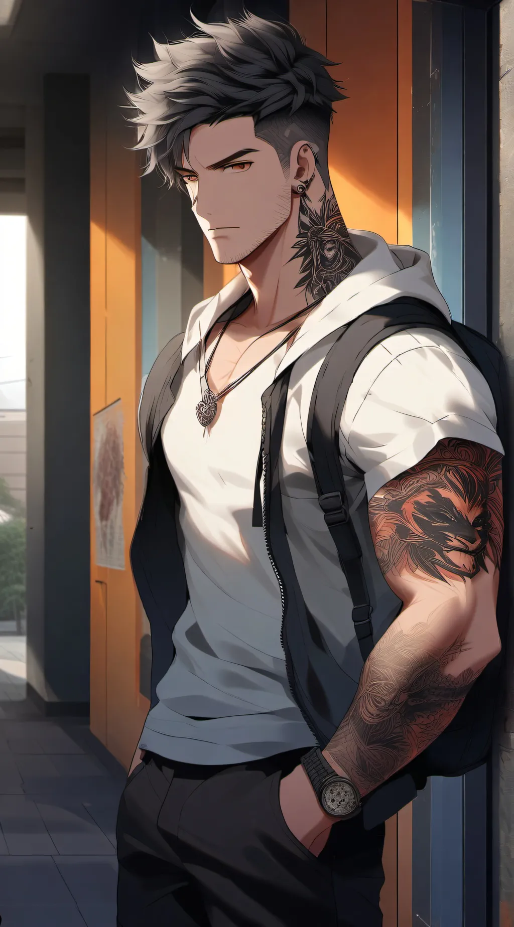 ai character: Jan  background