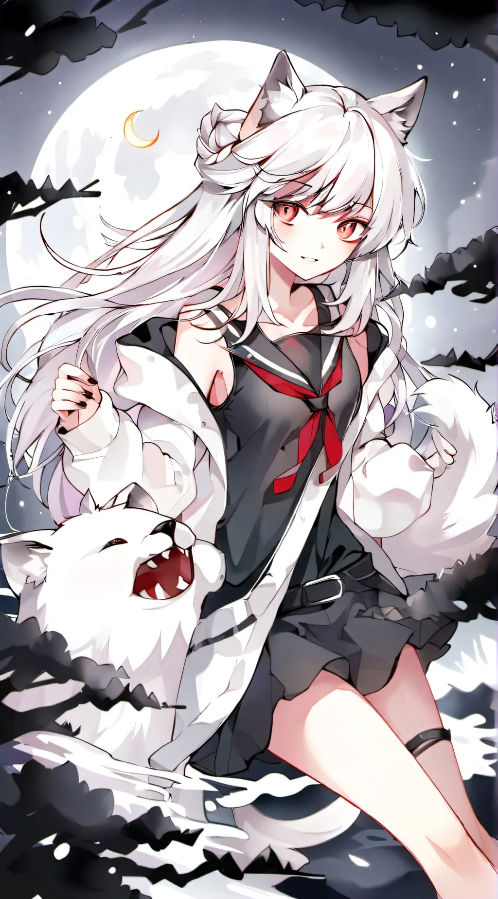 ai character: moon  background