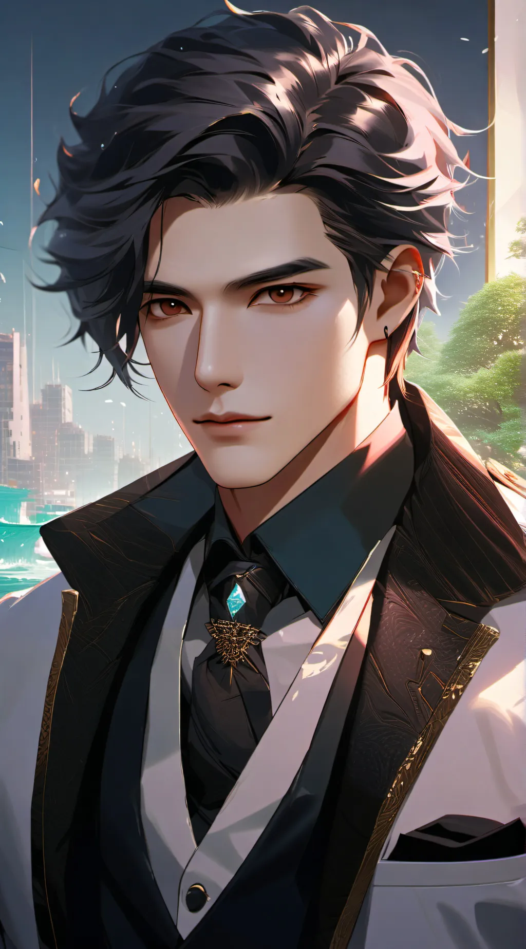 ai character: Ashton  background