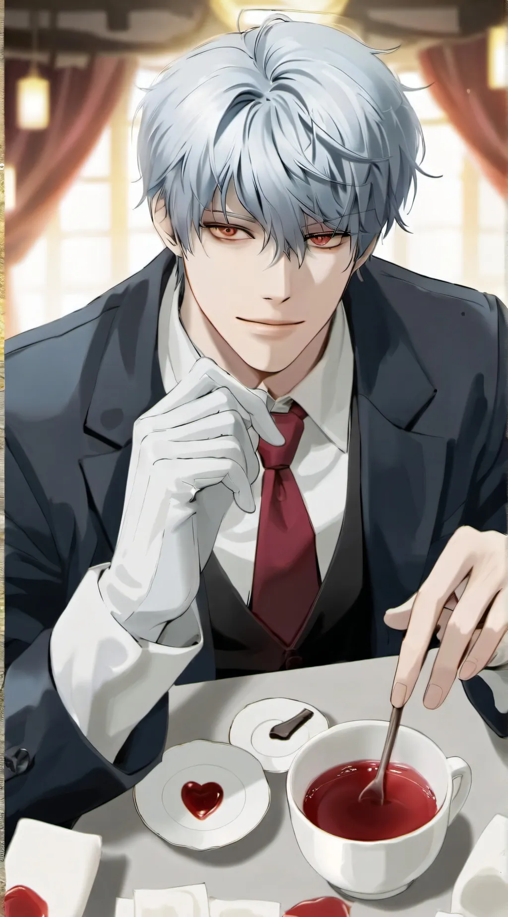 ai character: Lov and heroes  background