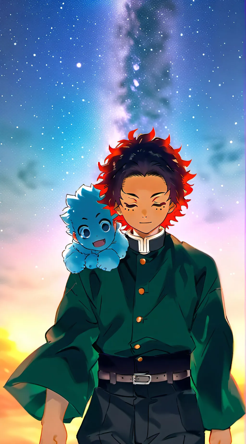 ai character: Demon slayer drunk background