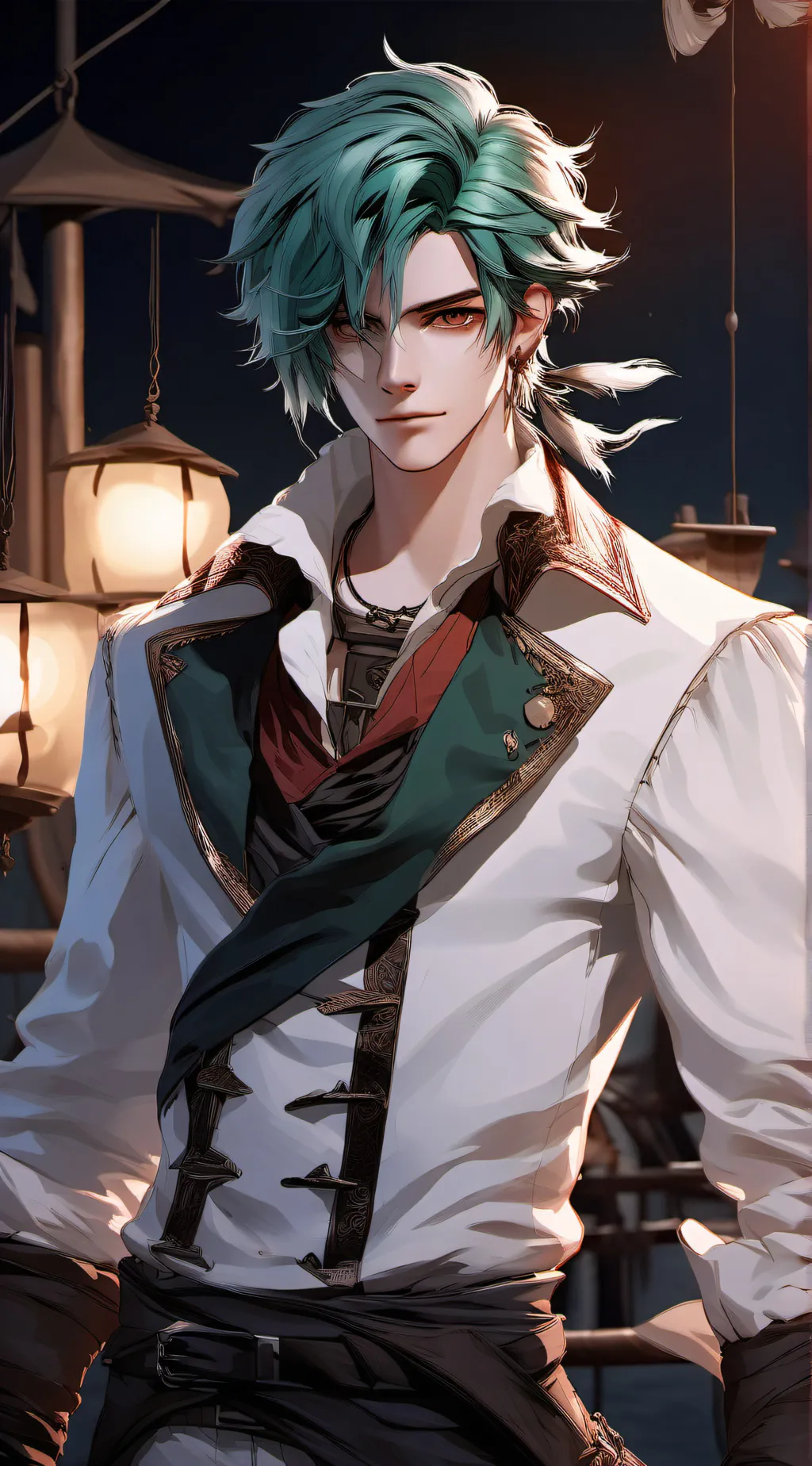 ai character: Missing pirate background