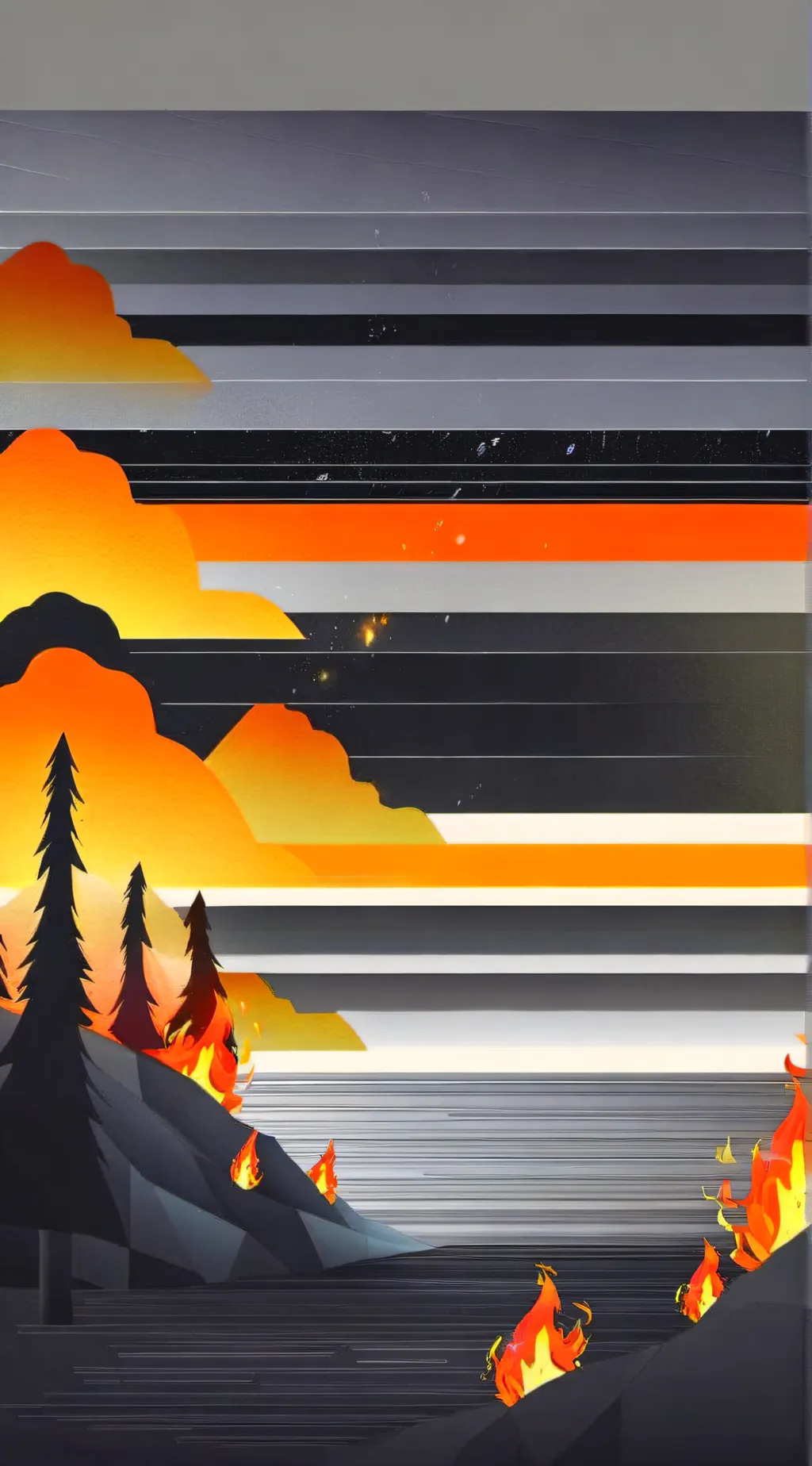 ai character: firey bfdi background