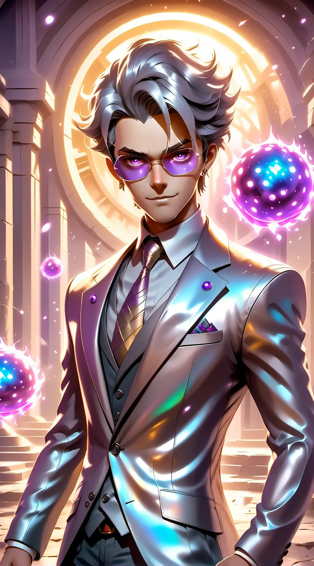 ai character: Glitcher background