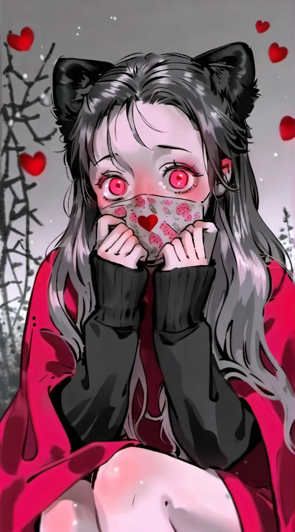 ai character: Nezuko background