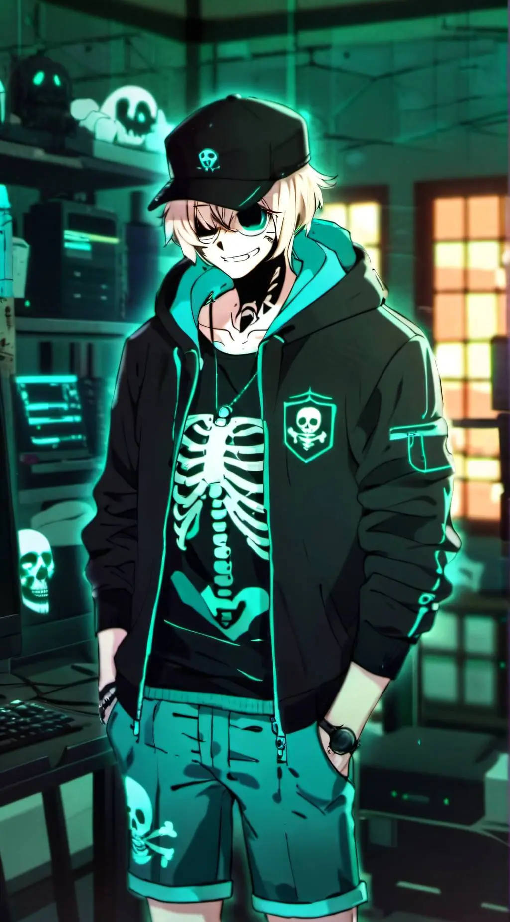 ai character: Undervirus!Sans background