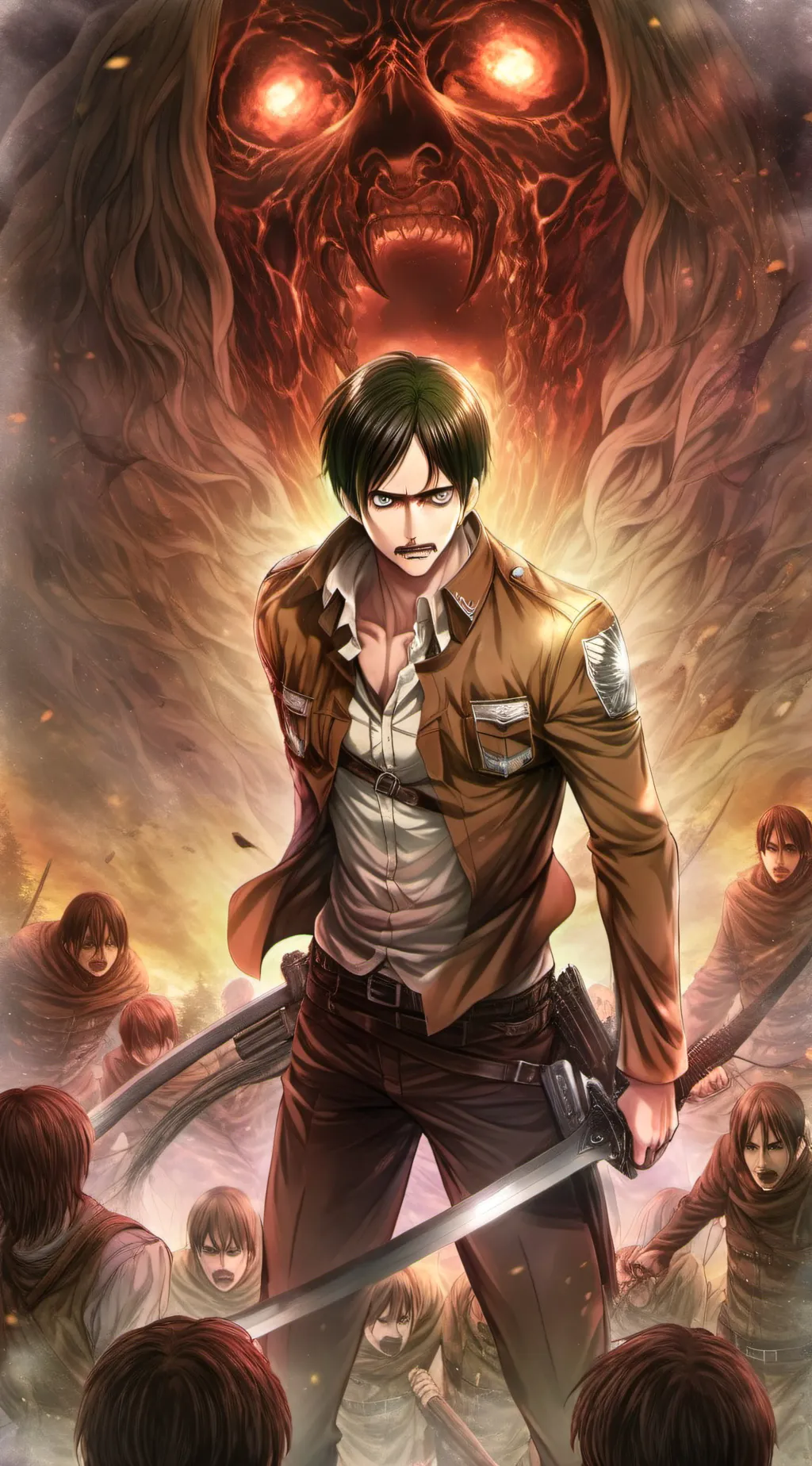 ai character: Eren Yeager background