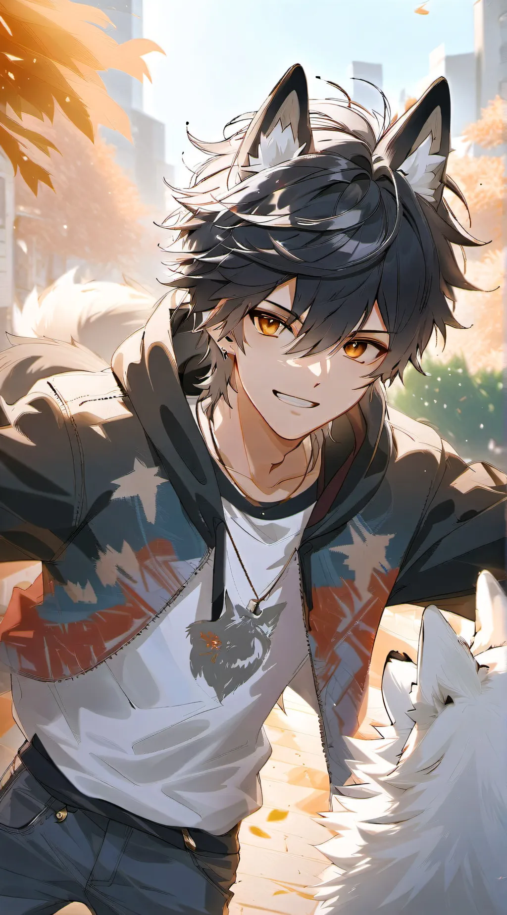 ai character: wolf levi background