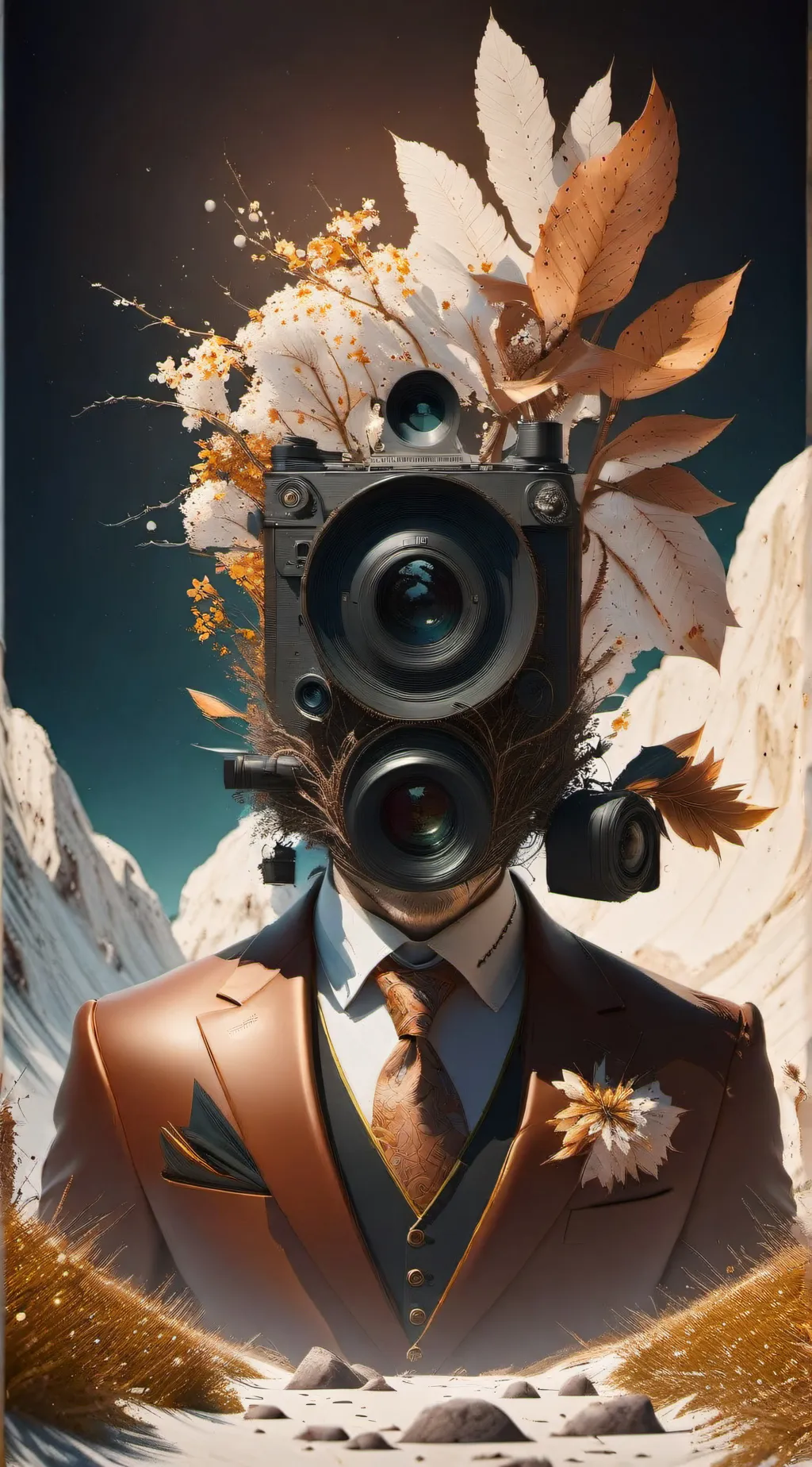 ai character: brown speaker man background