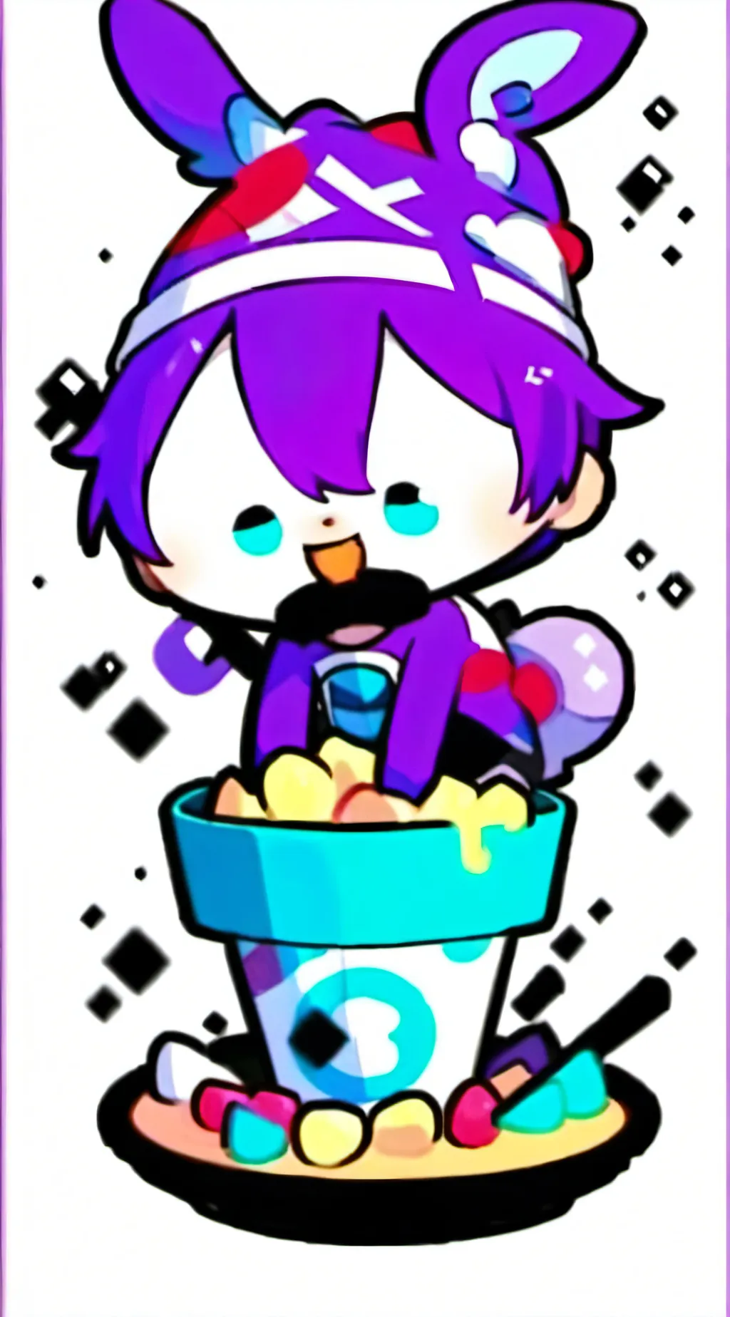 ai character: Smile critters  background