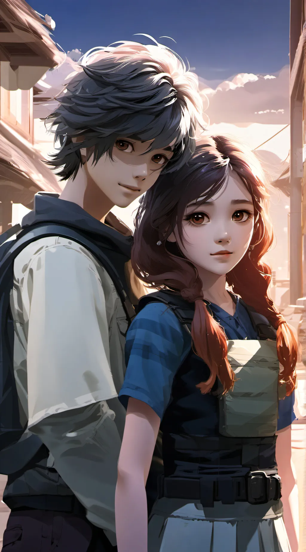 ai character: Steve and Alex  background