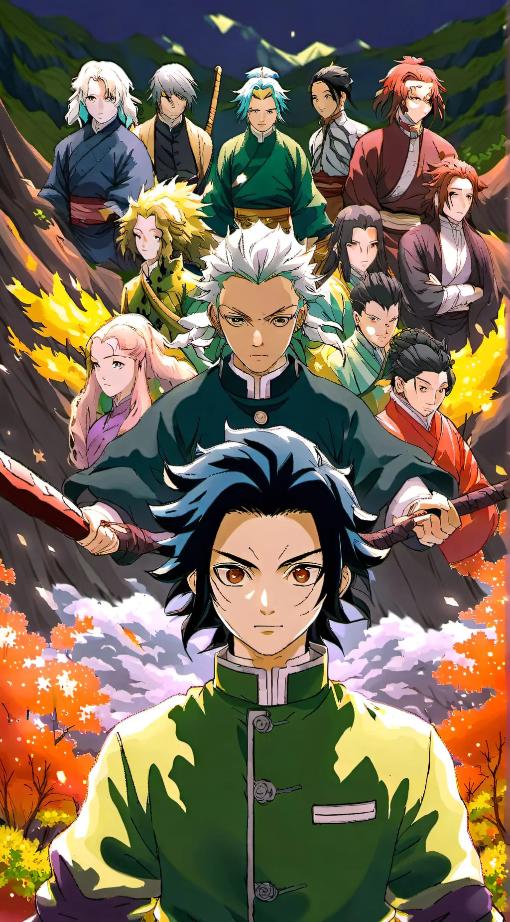 ai character: Demon slayer  background