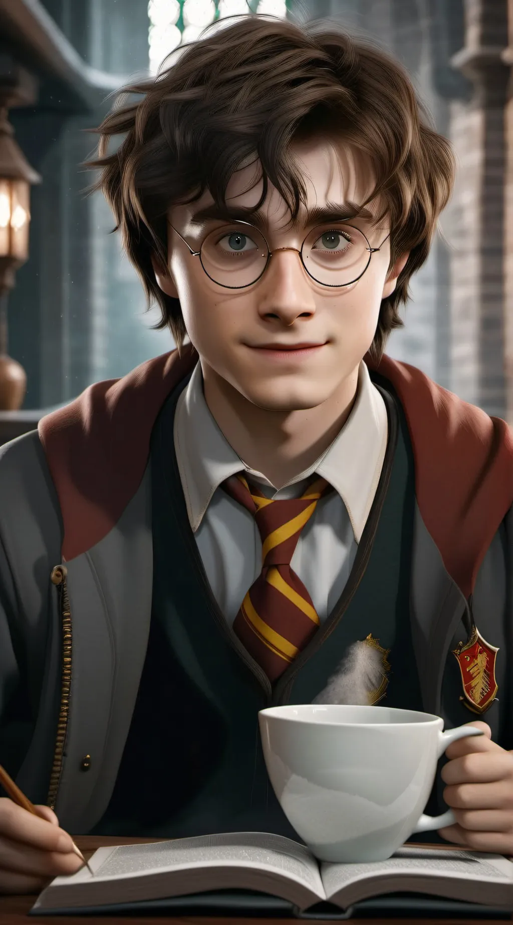 ai character: Harry Potter  background