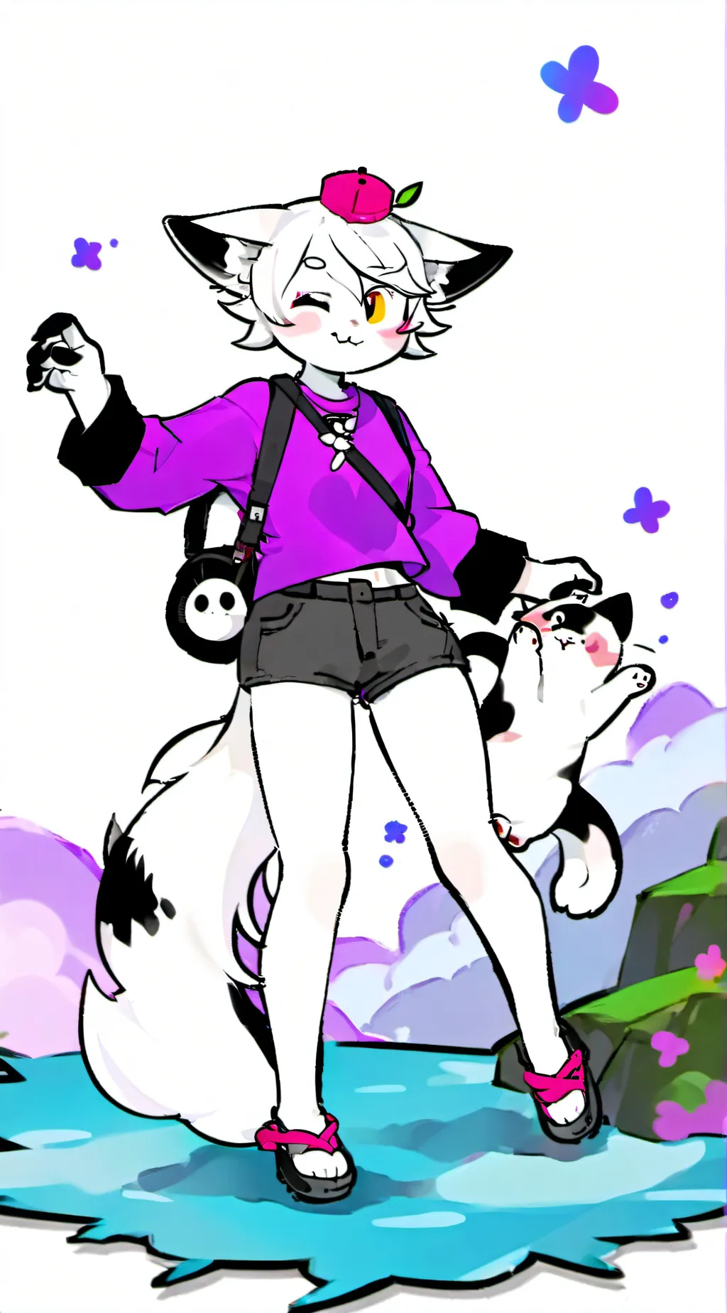 ai character: Electricity!!  background