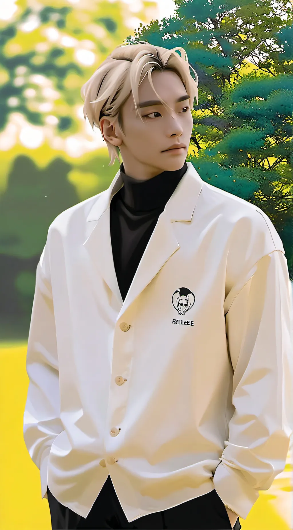 ai character: hyunjin💙 background