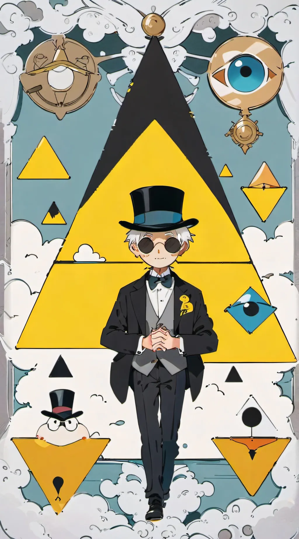 ai character: Bill Cipher  background