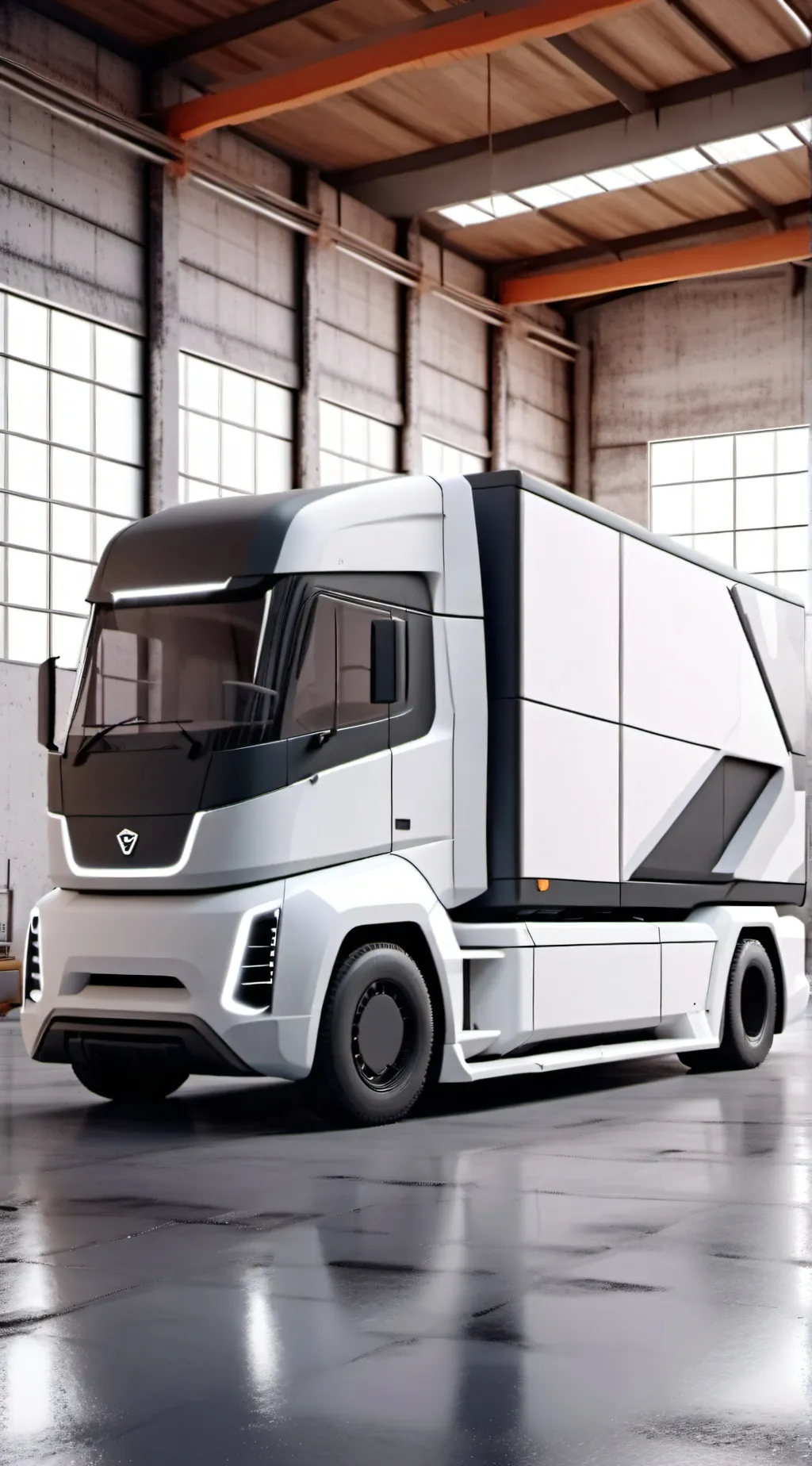 ai character:  cyber semi truck! background