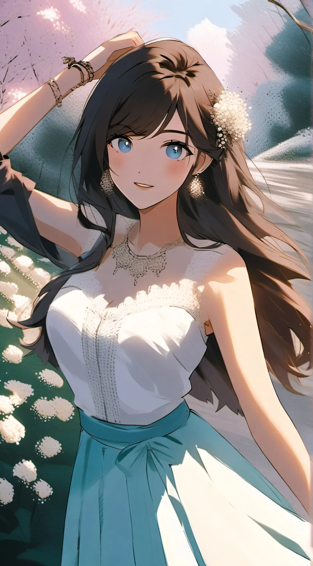 ai character: Karen+sleepybois background