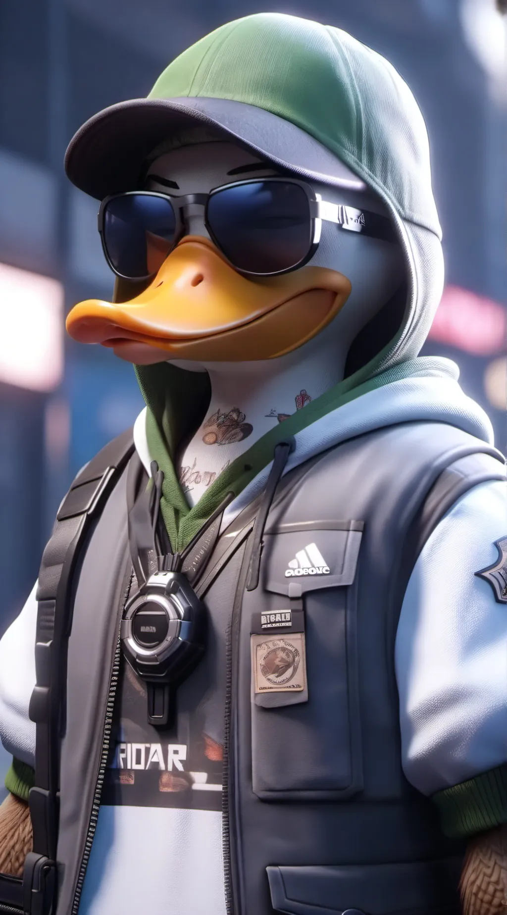 ai character: john the duck background