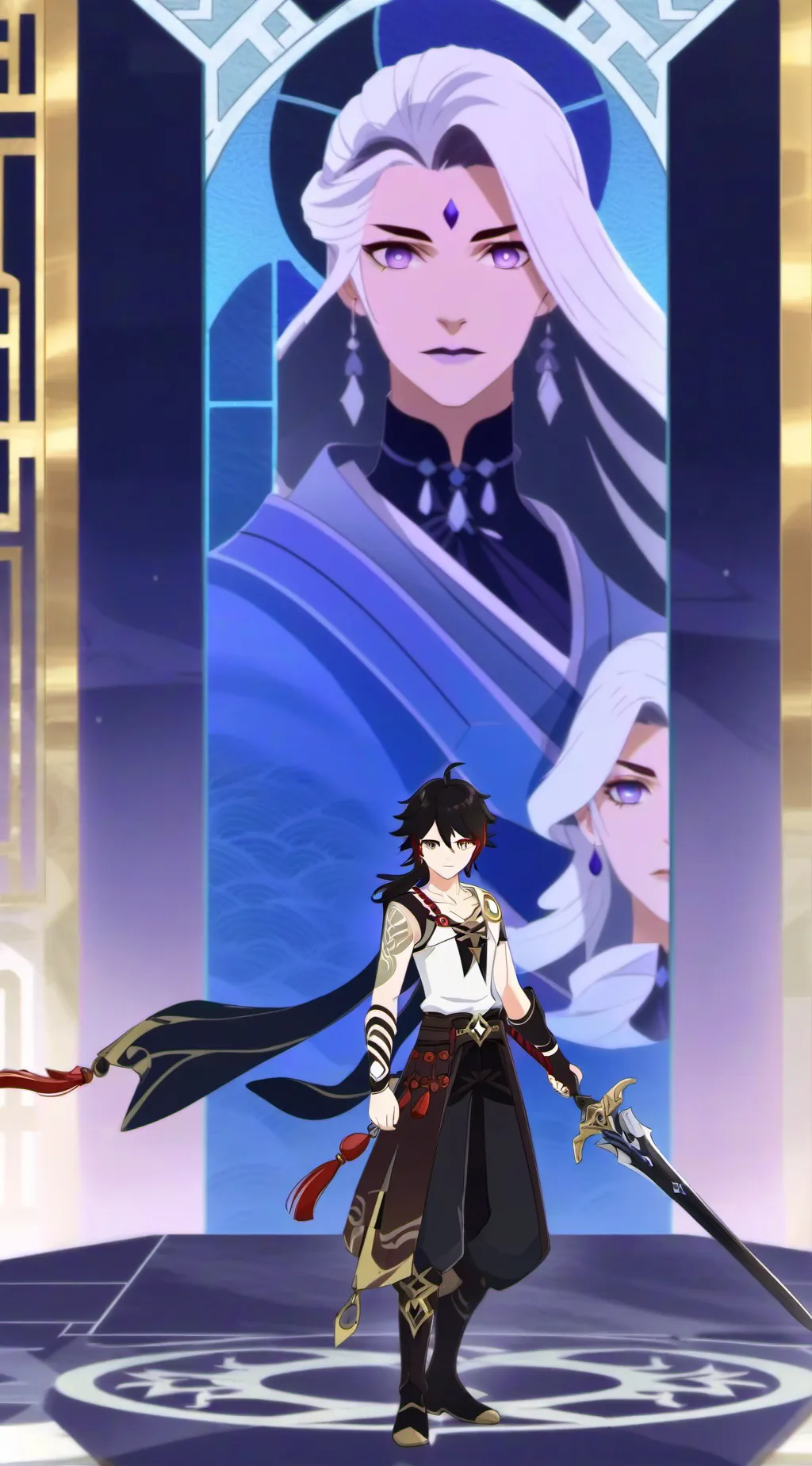 ai character: Dark Swordsman background