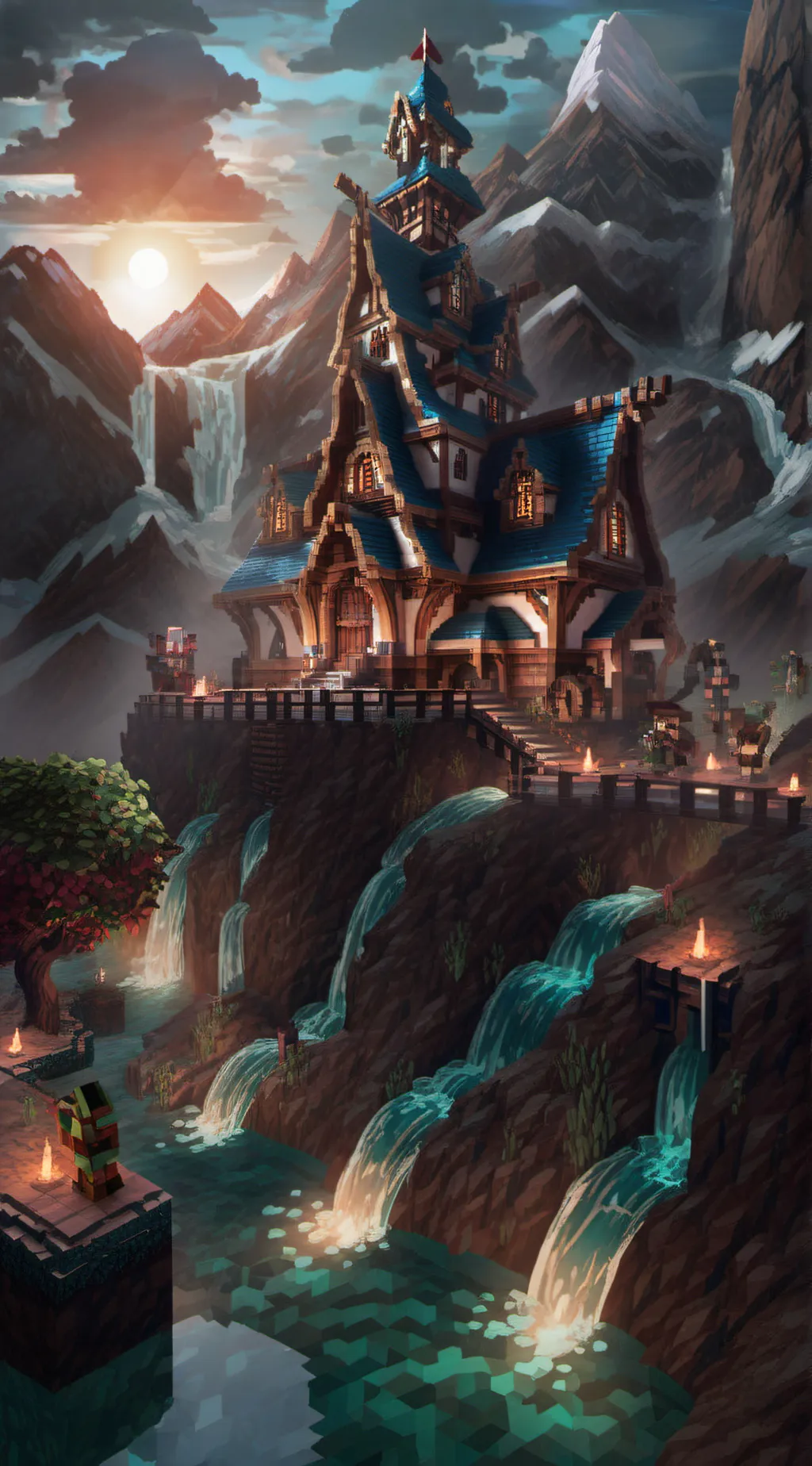 ai character: Minecraft server background