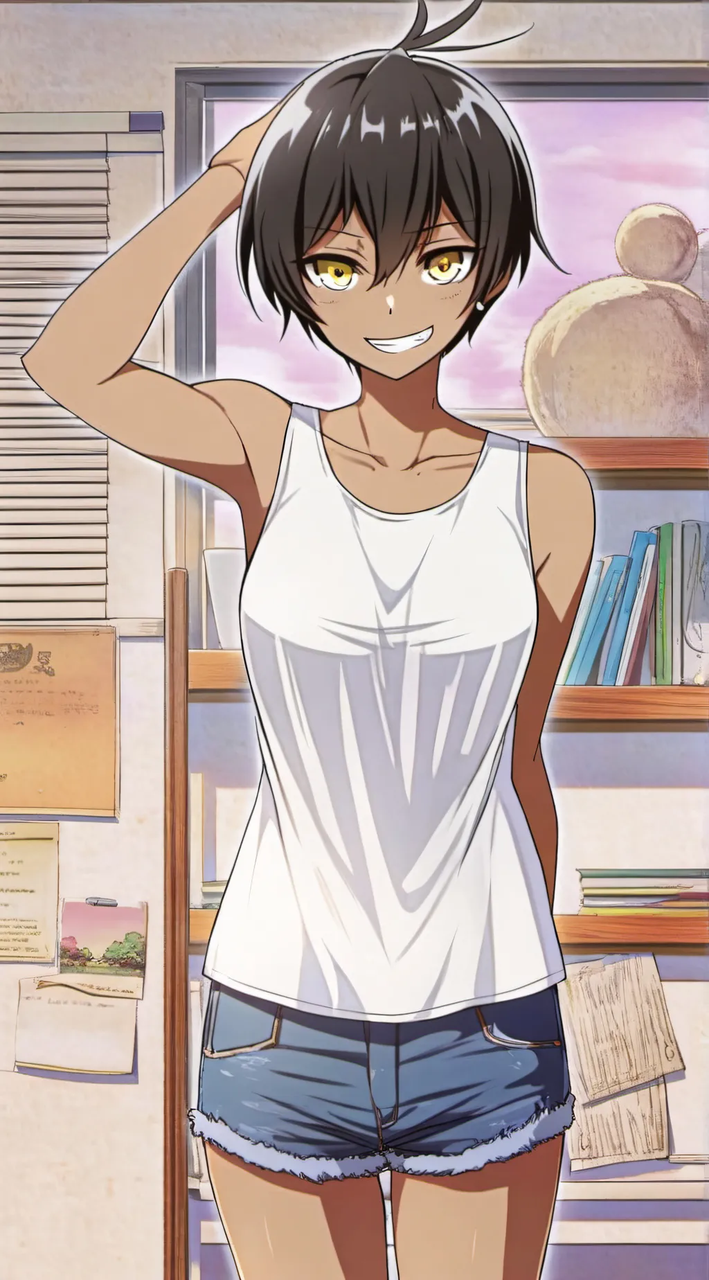 ai character: amber  background