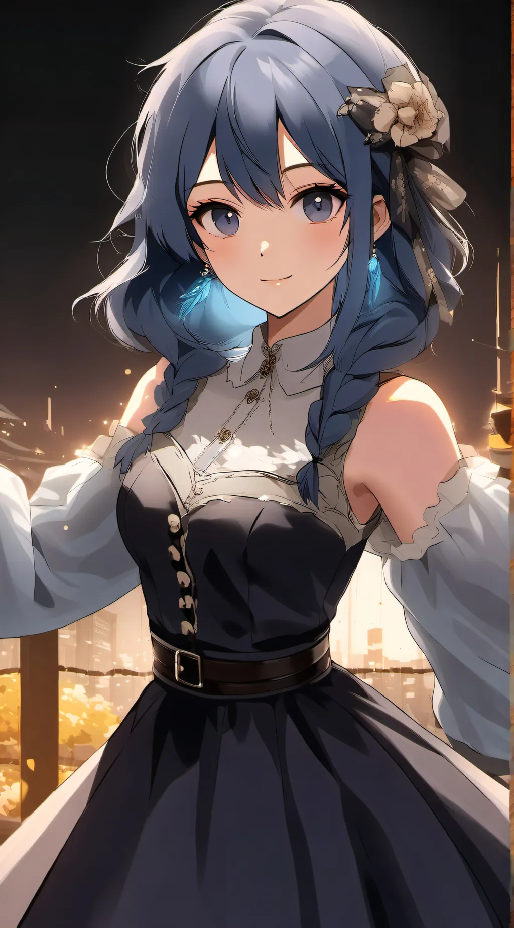 ai character: Midnight moonlight background