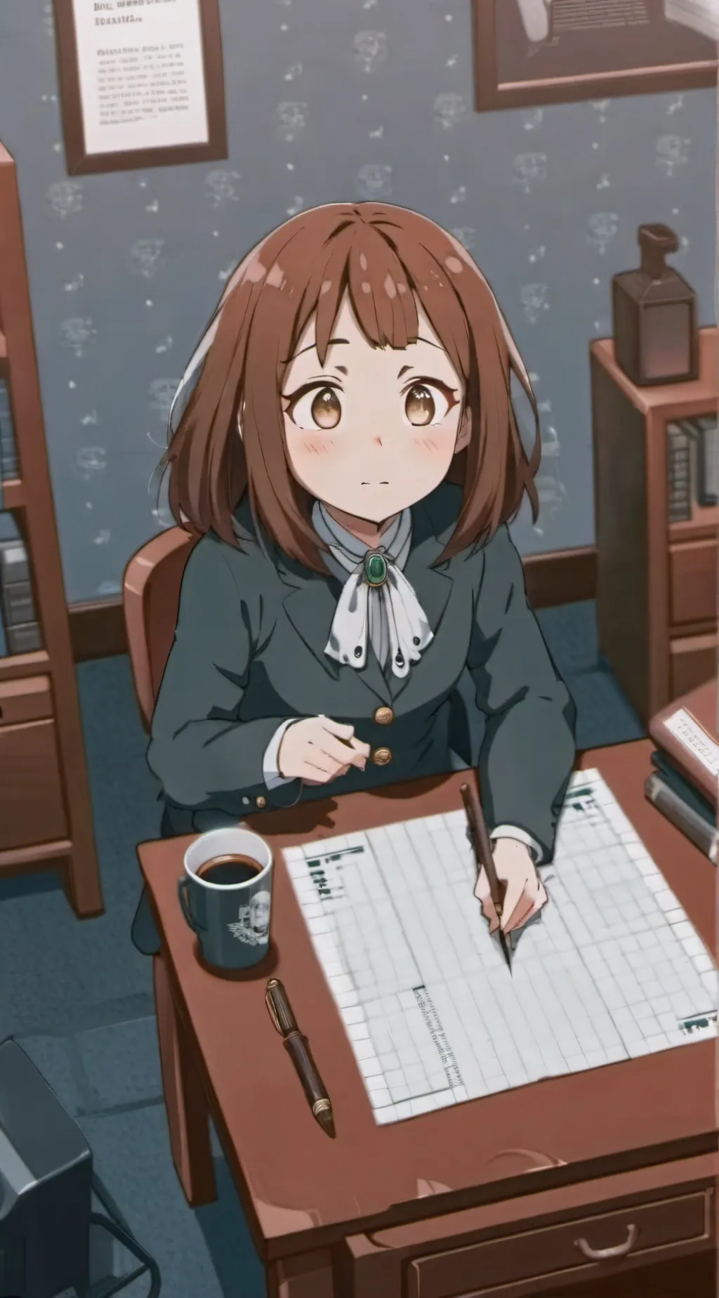 ai character: Ochaco uraraka background