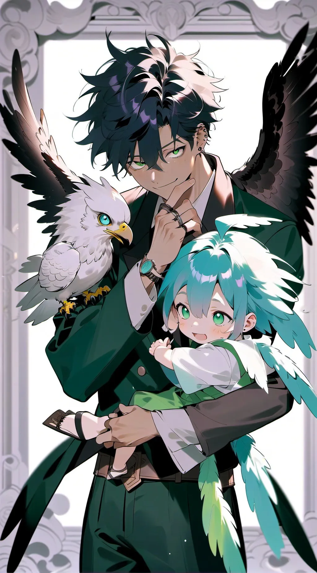 ai character: Dabi and u  background