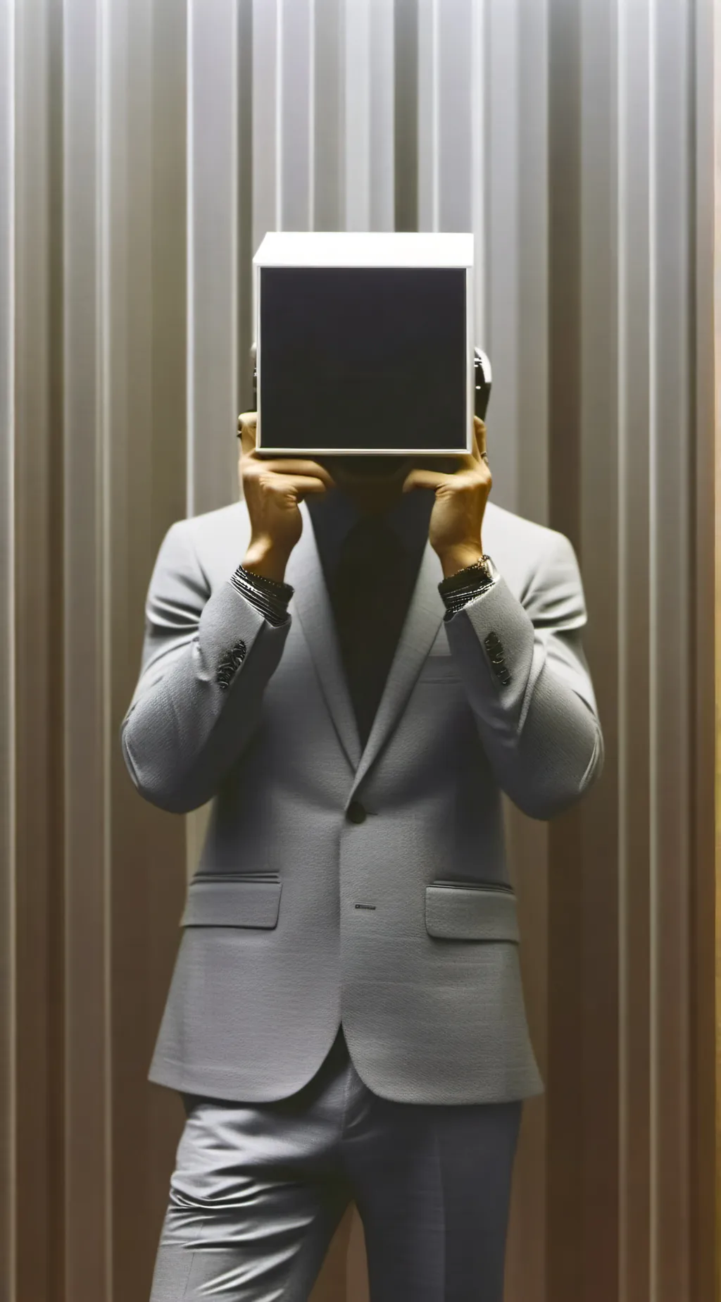 ai character: tv man background