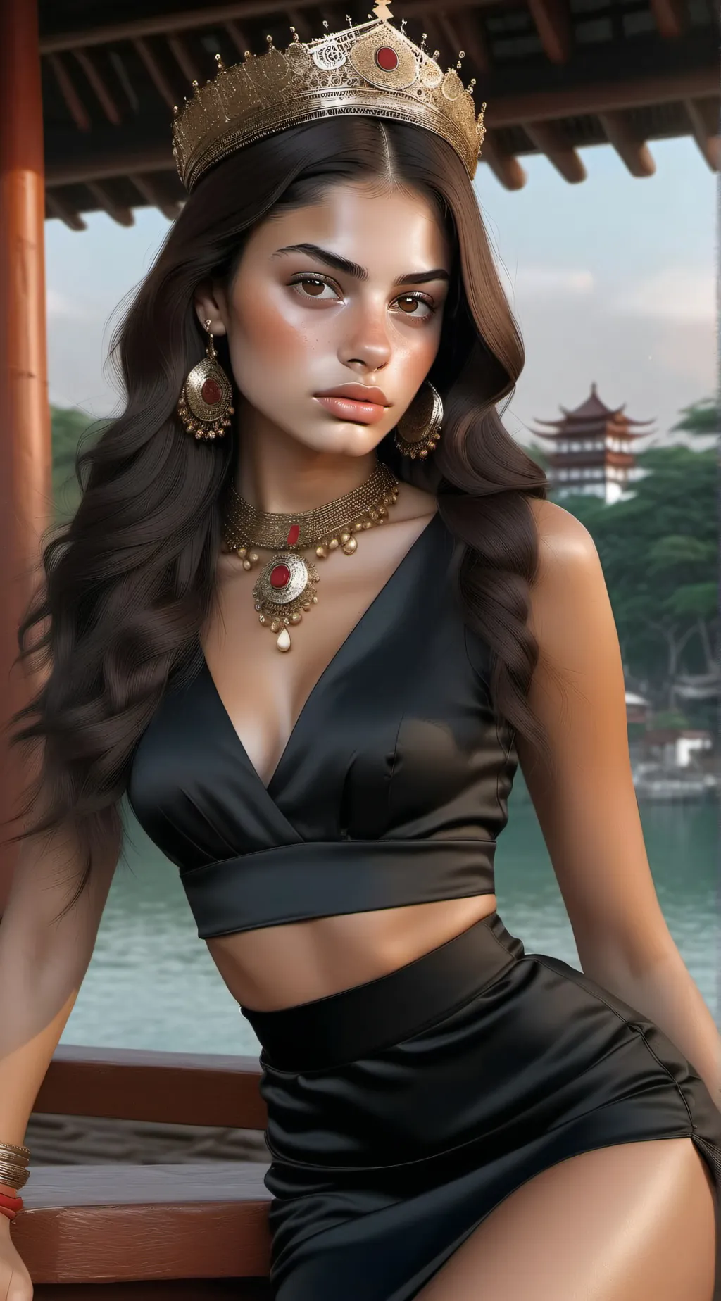 ai character: Kaveri  background