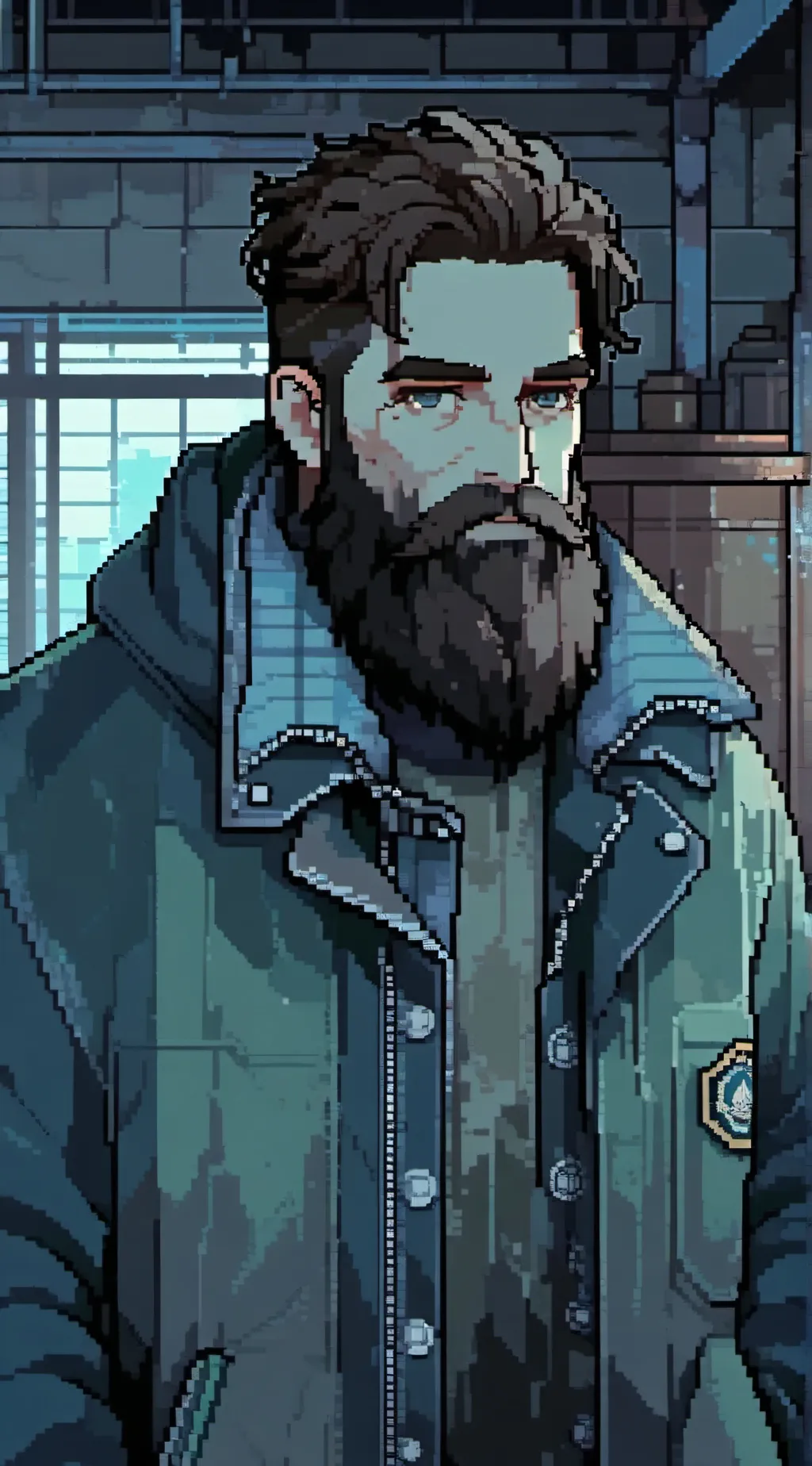 ai character: Drew Kokonuv background