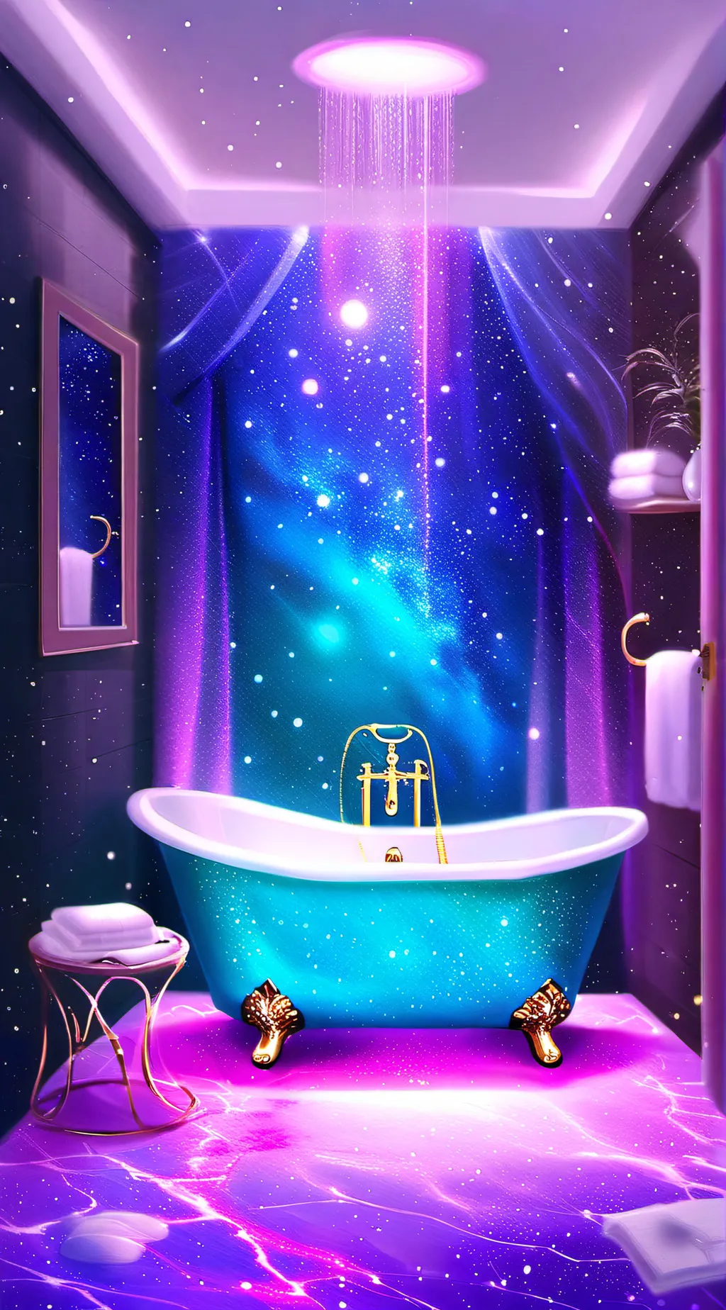 ai character: bath background