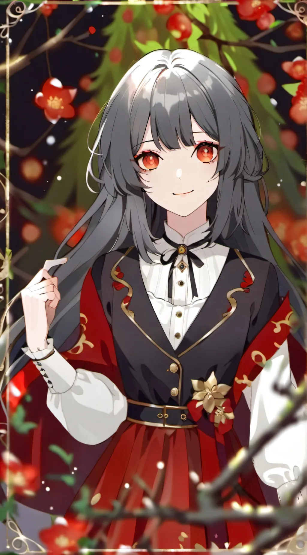 ai character: Violet background