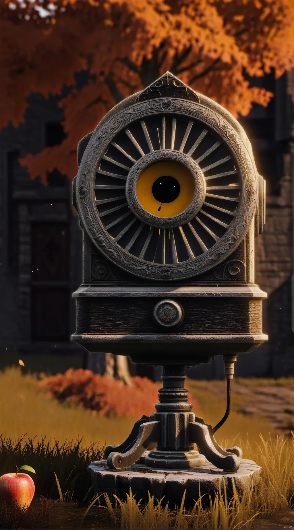 ai character: RadioApple  background