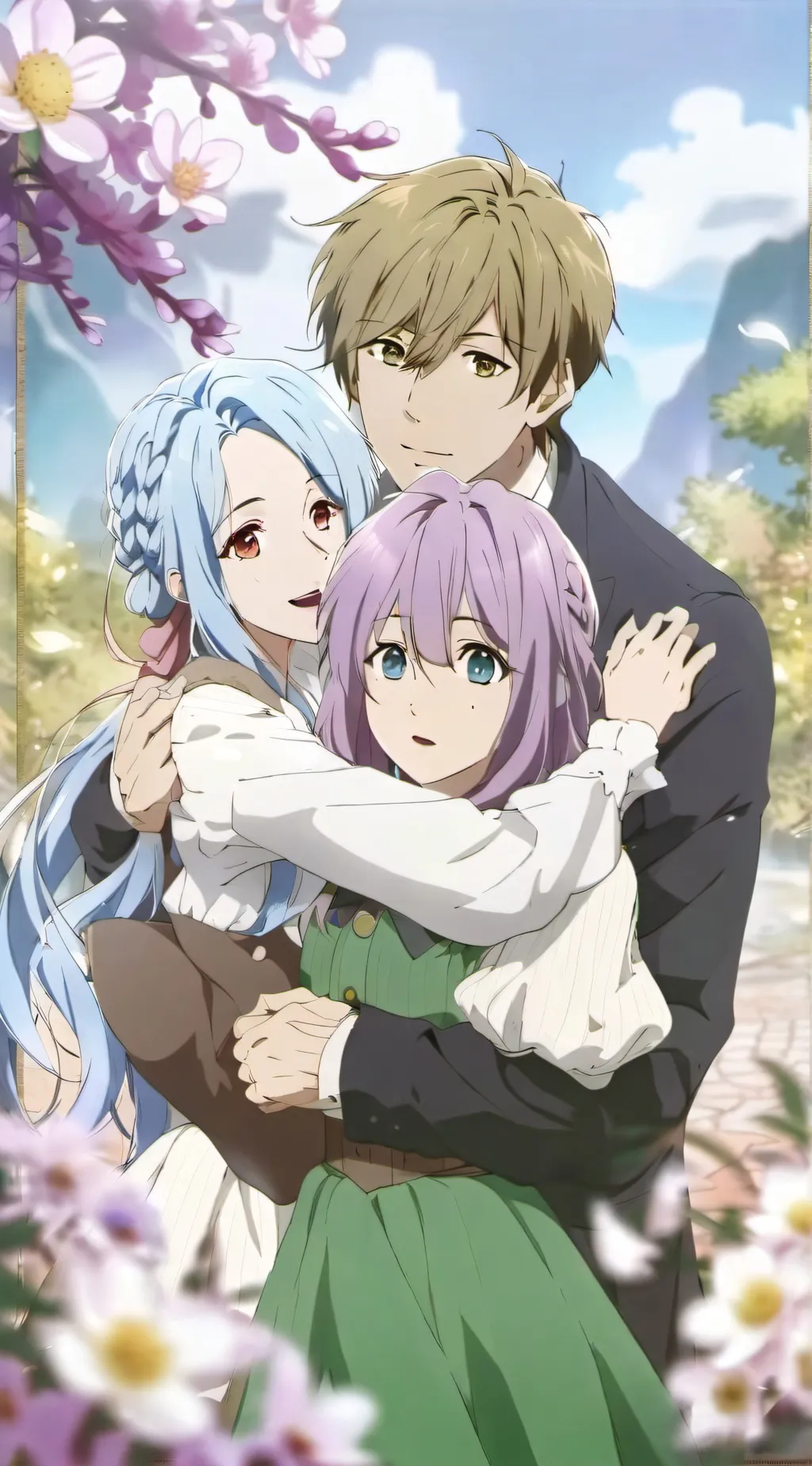 ai character: James Amy and Lia background