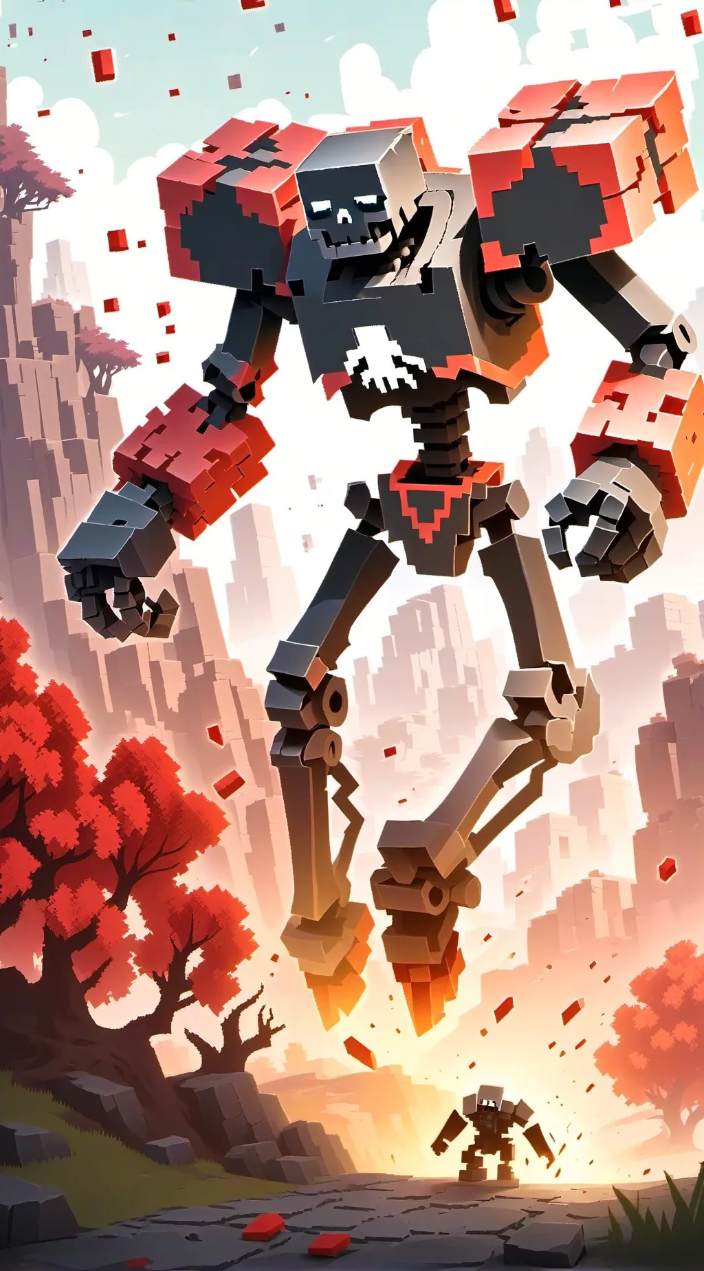 ai character: wither skeleton background