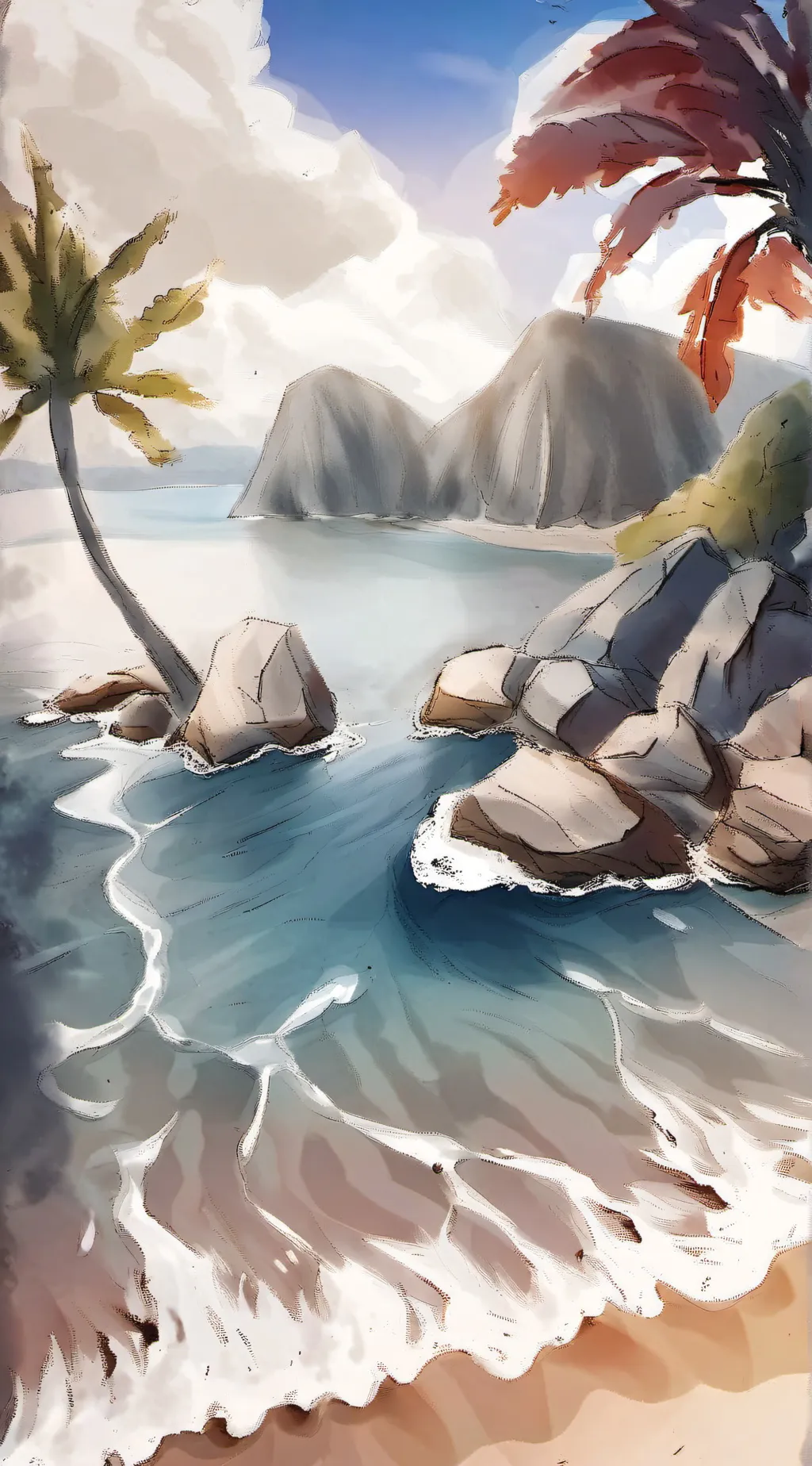 ai character: MHA summer background