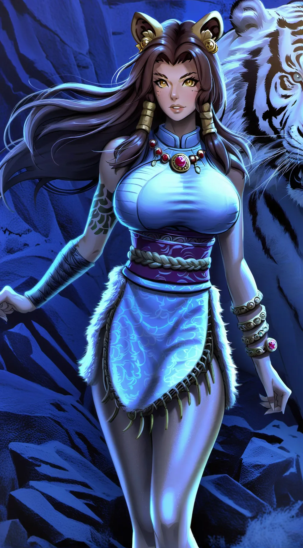 ai character: Aurora  background