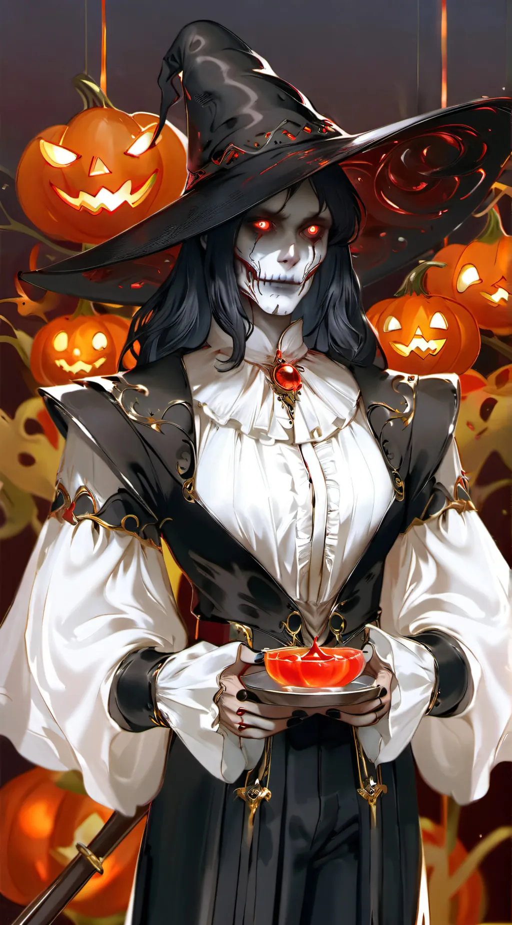 ai character: Ghost  background