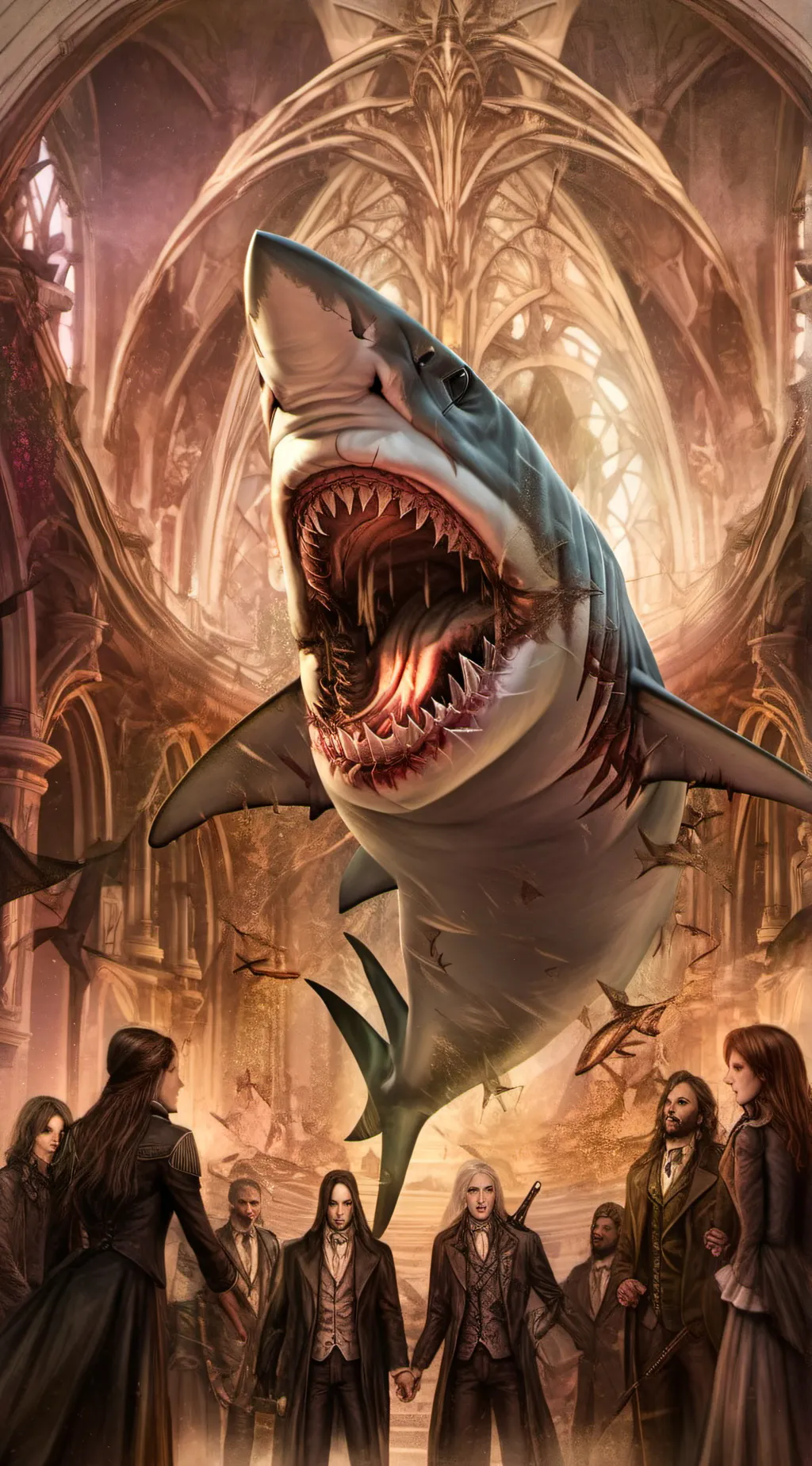 ai character: Hungry Shark background