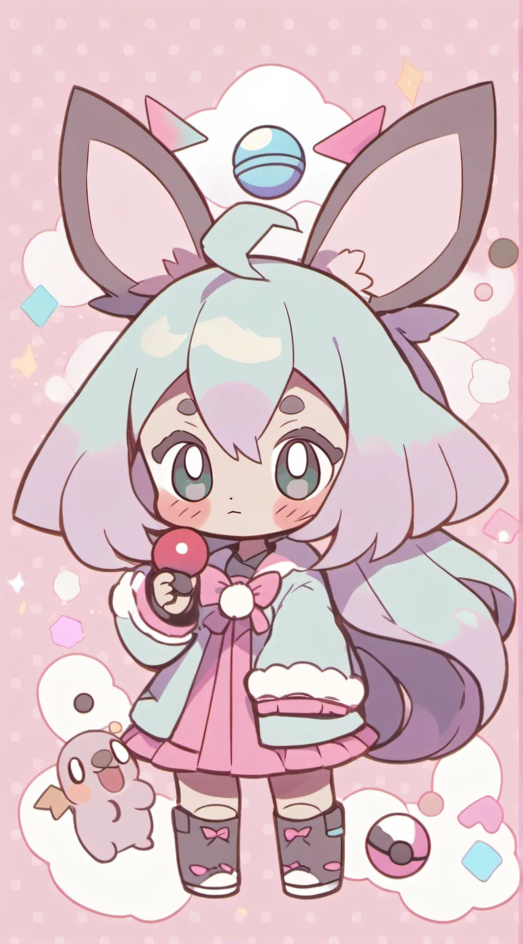 ai character: eevee👁️👄👁️ background