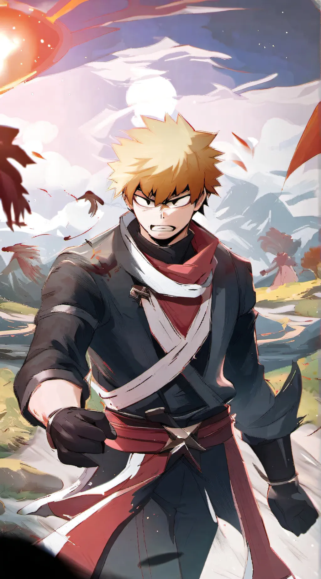 ai character: Katsuki bakugo  background