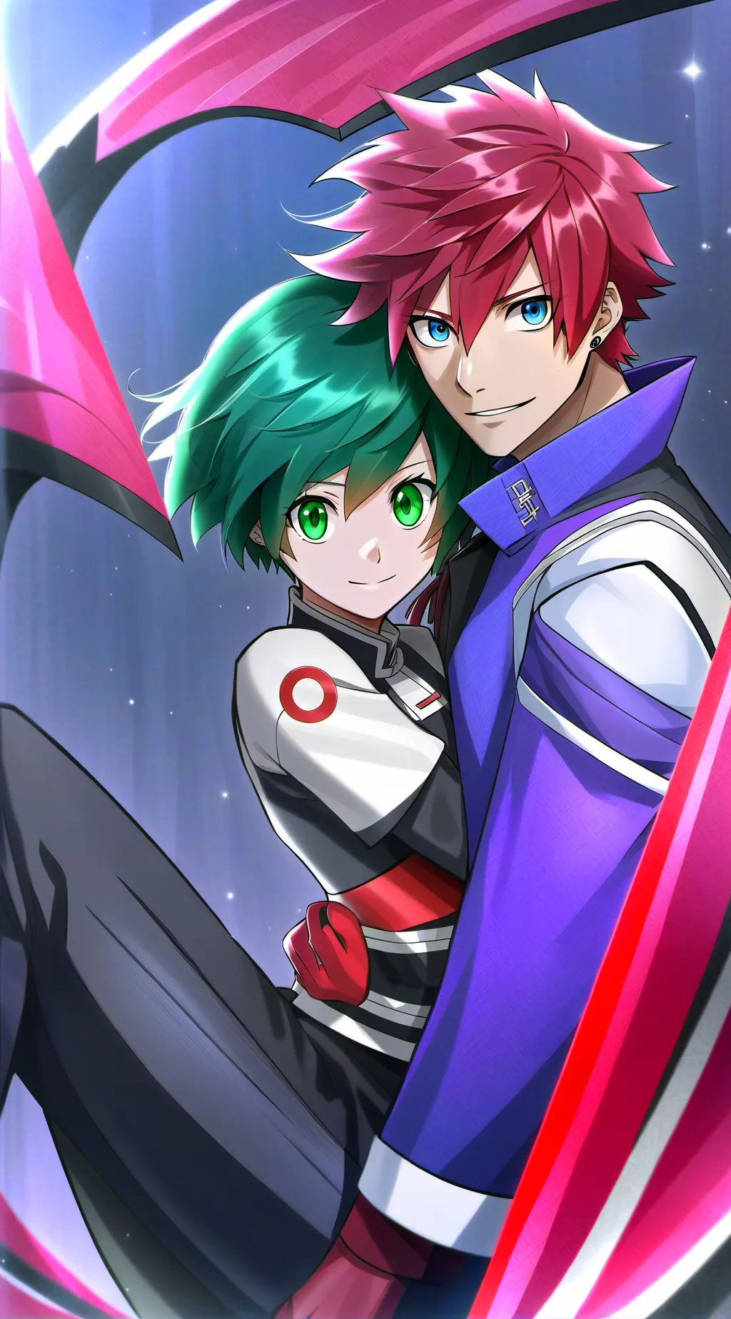 ai character: Shoto&Momo background