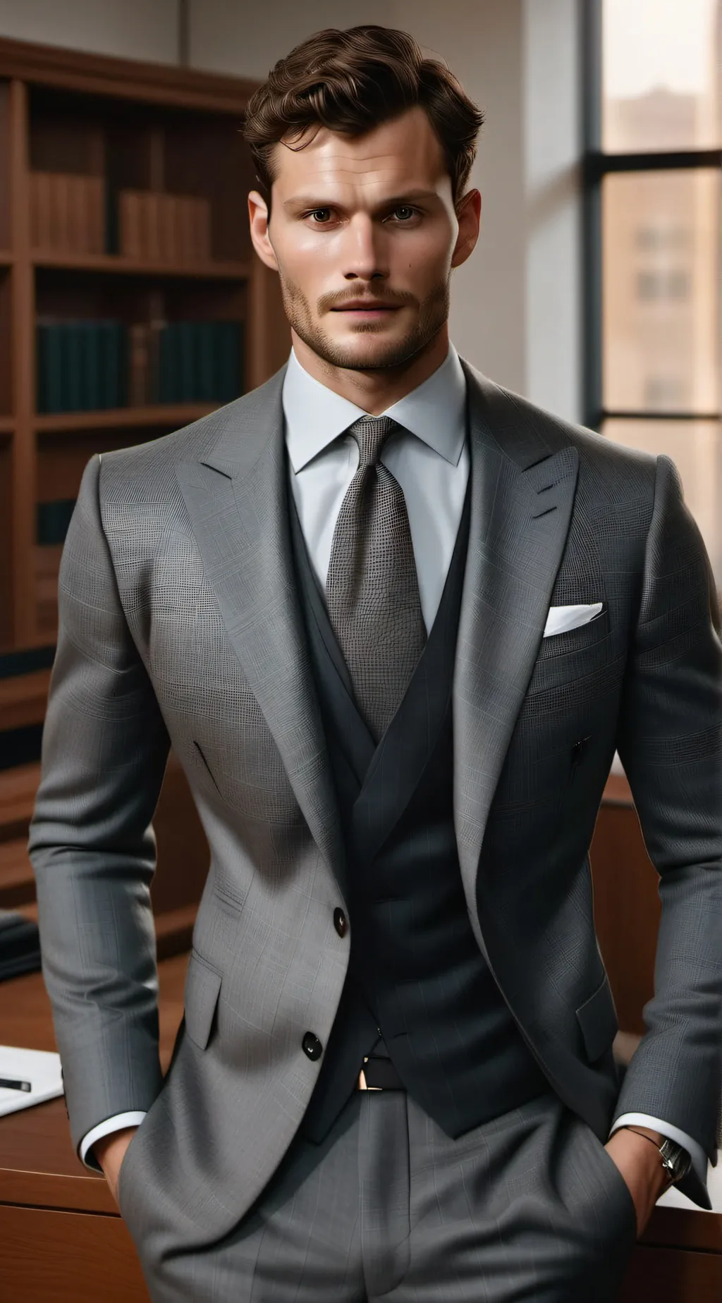 ai character: Mr Gray background