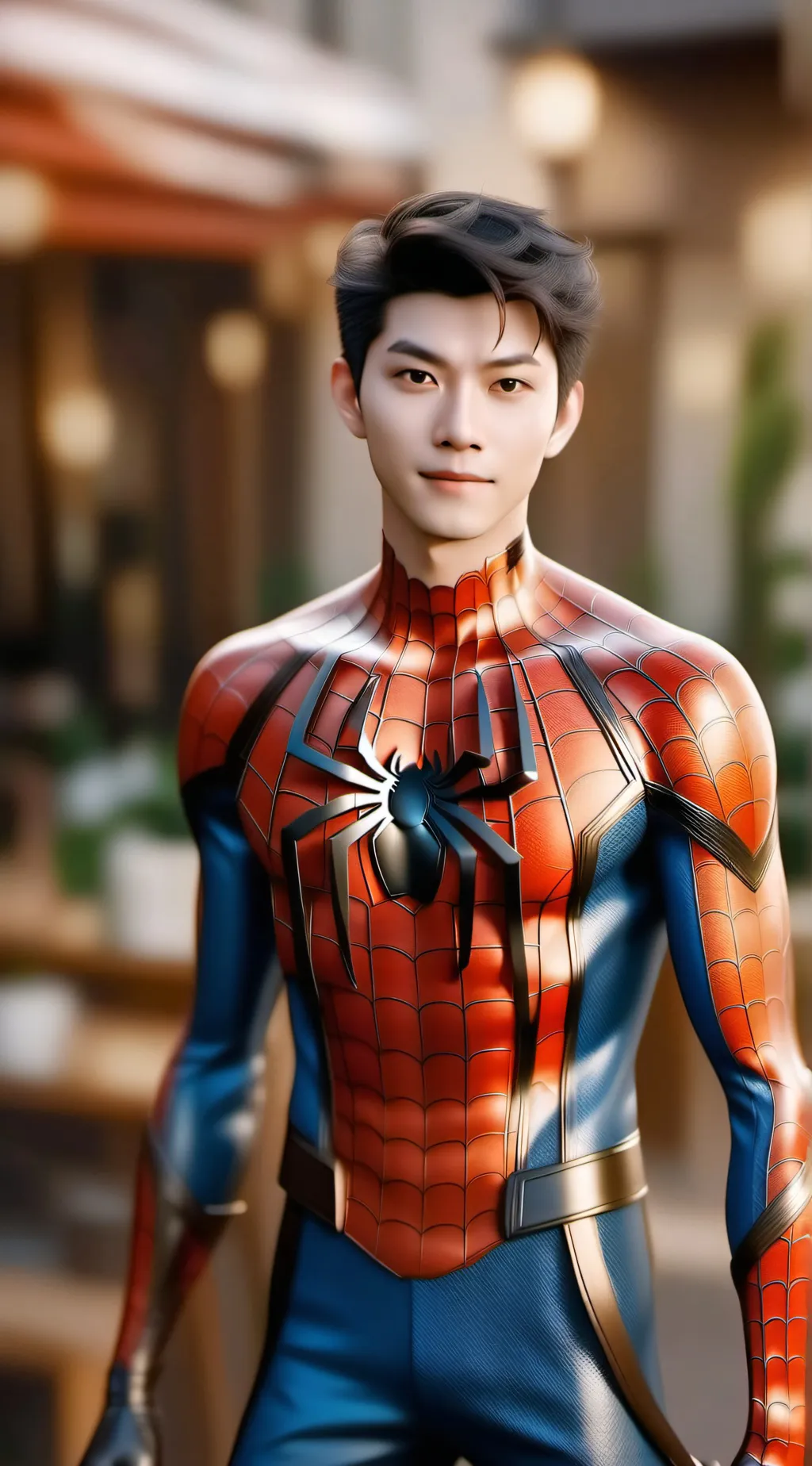 ai character: iron men vs spide background