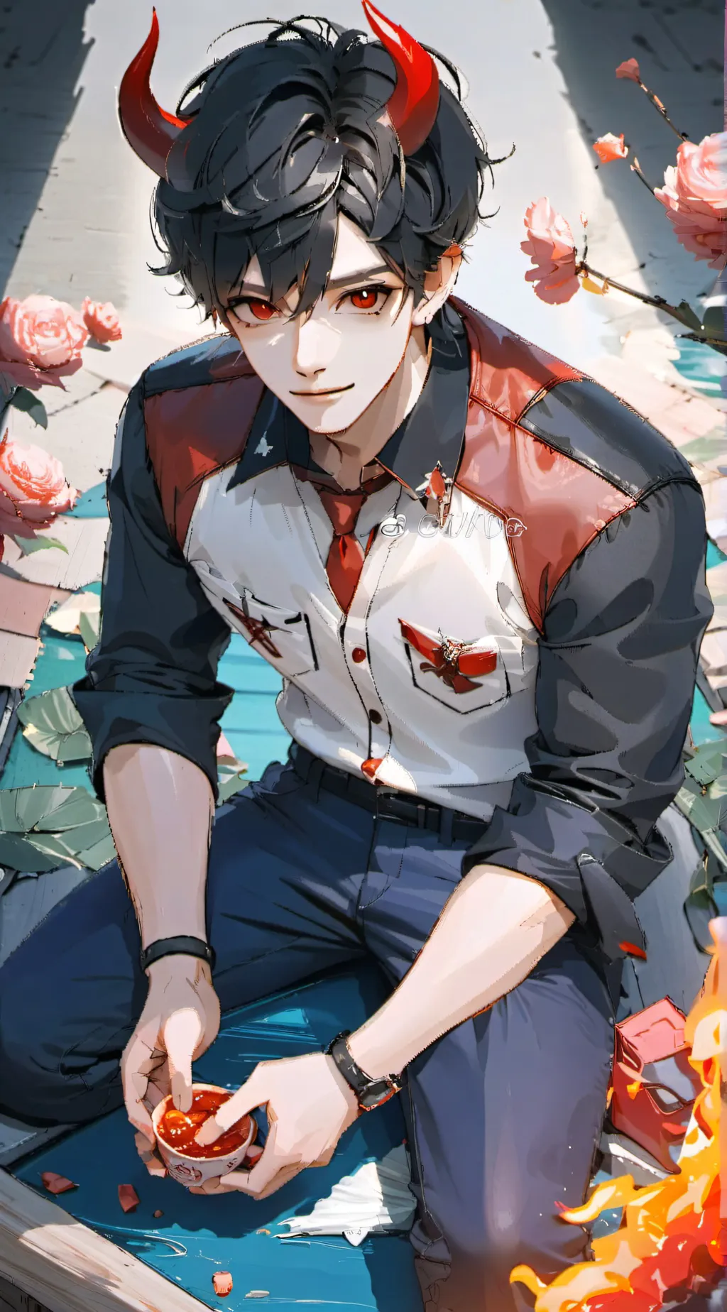 ai character: devil background