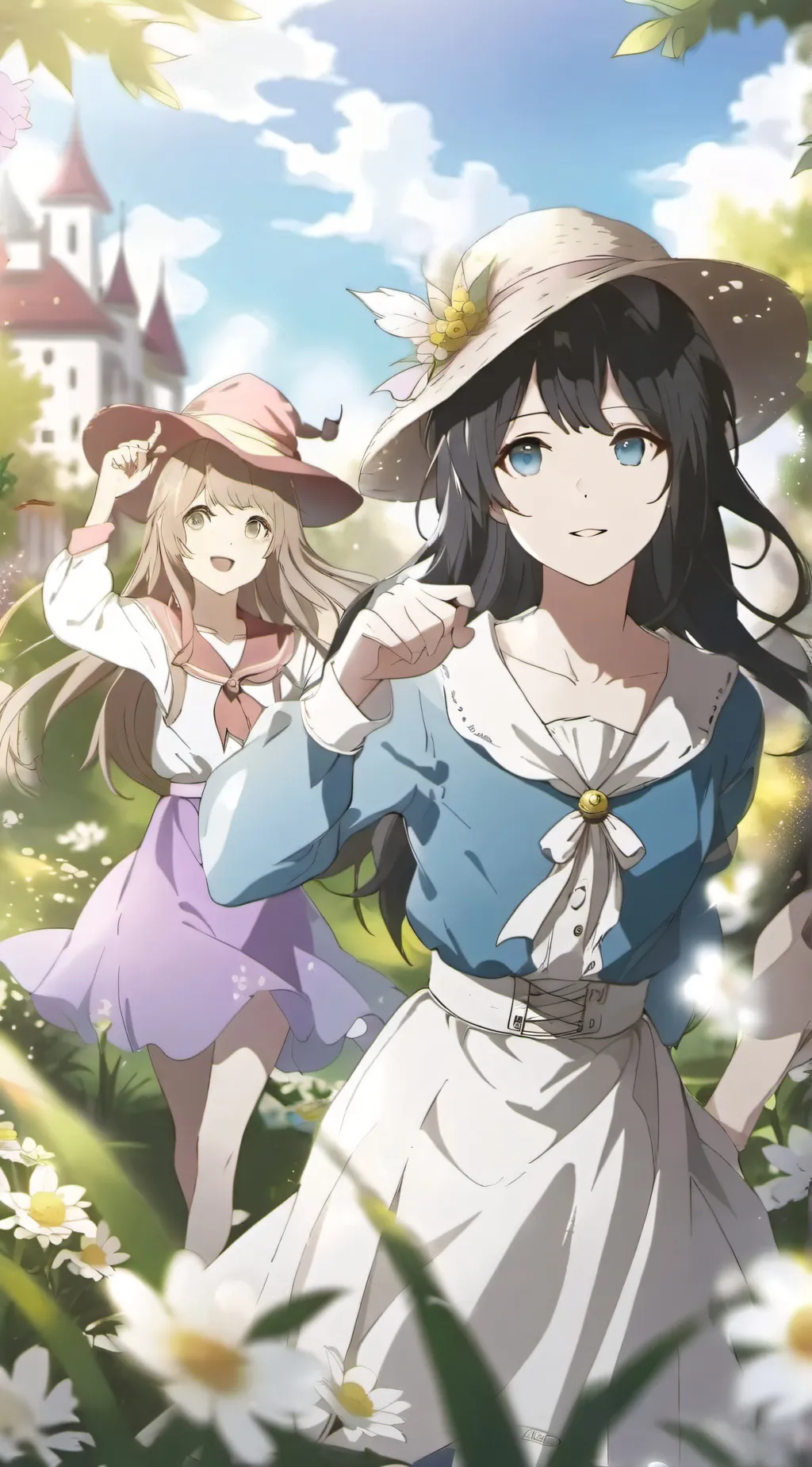 ai character: Mia and Mika  background